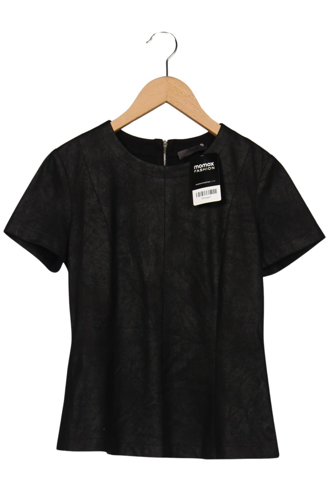 

s.Oliver Selection Damen T-Shirt, schwarz, Gr. 34