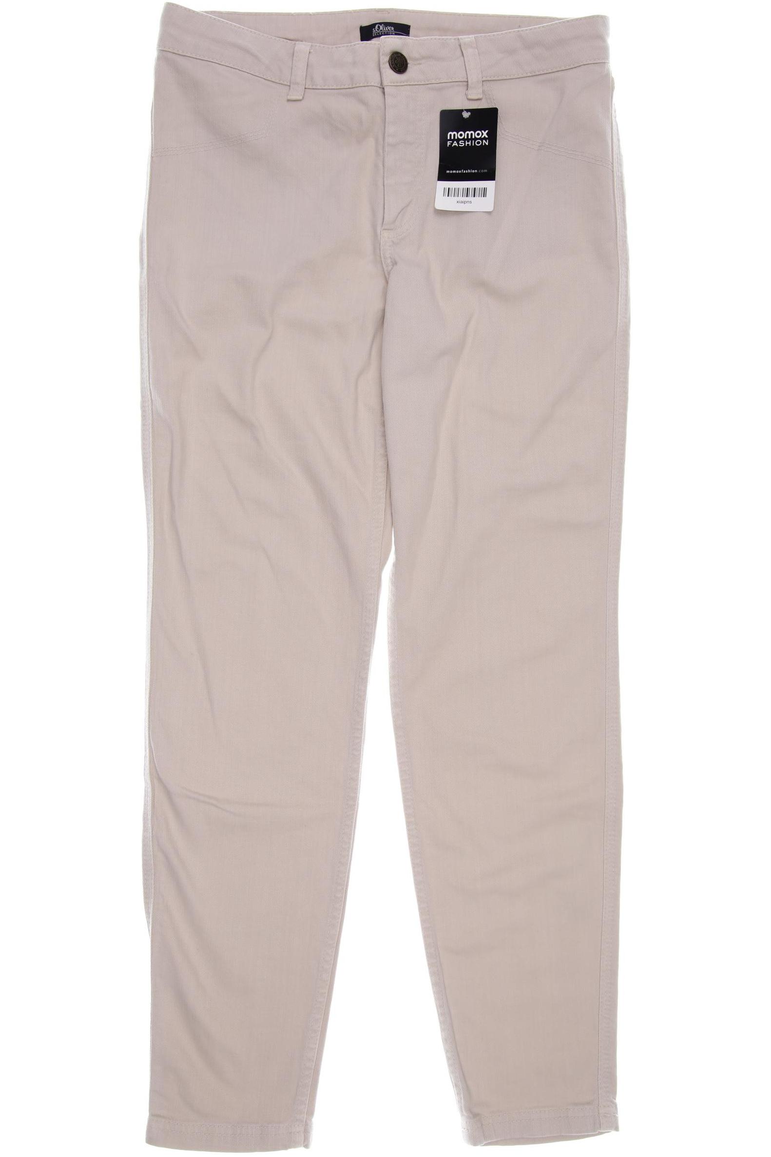 

s.Oliver Selection Damen Jeans, beige, Gr. 40