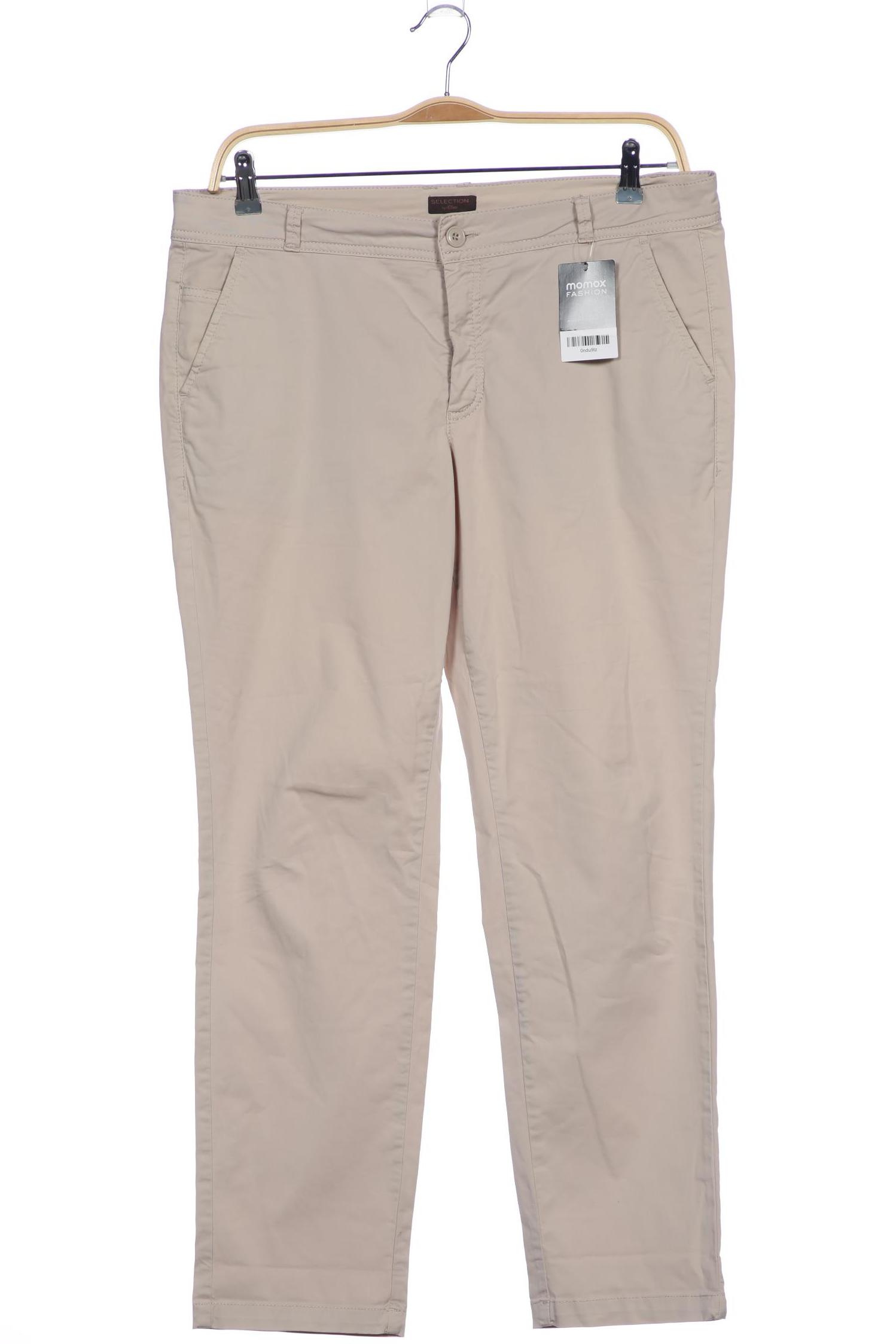 

s.Oliver Selection Damen Stoffhose, beige, Gr. 42