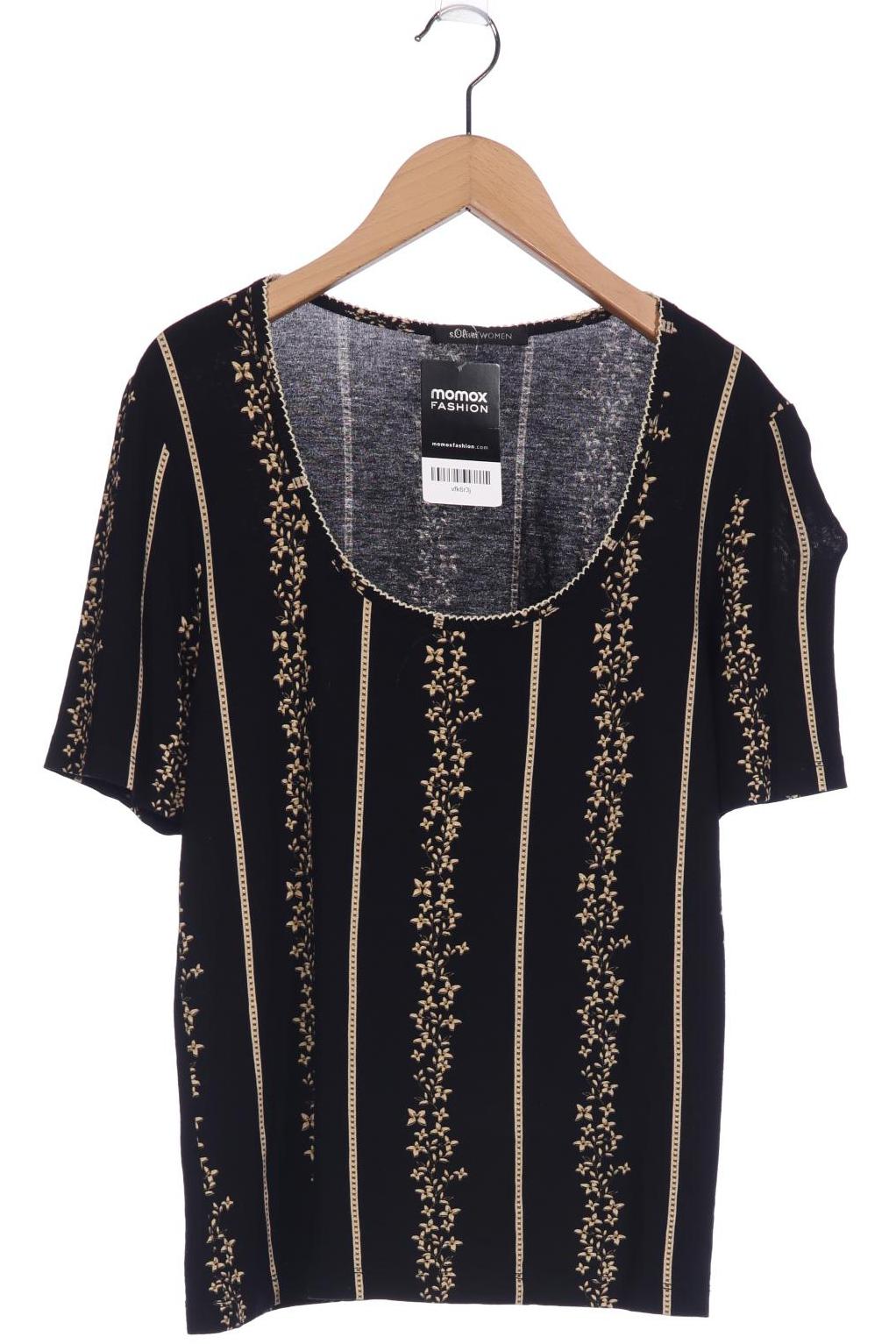 

s.Oliver Selection Damen T-Shirt, schwarz, Gr. 38