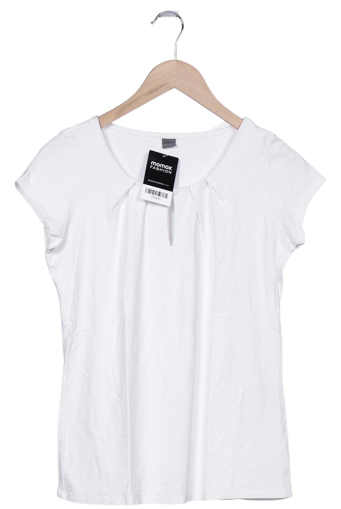 

s.Oliver Selection Damen T-Shirt, weiß, Gr. 36
