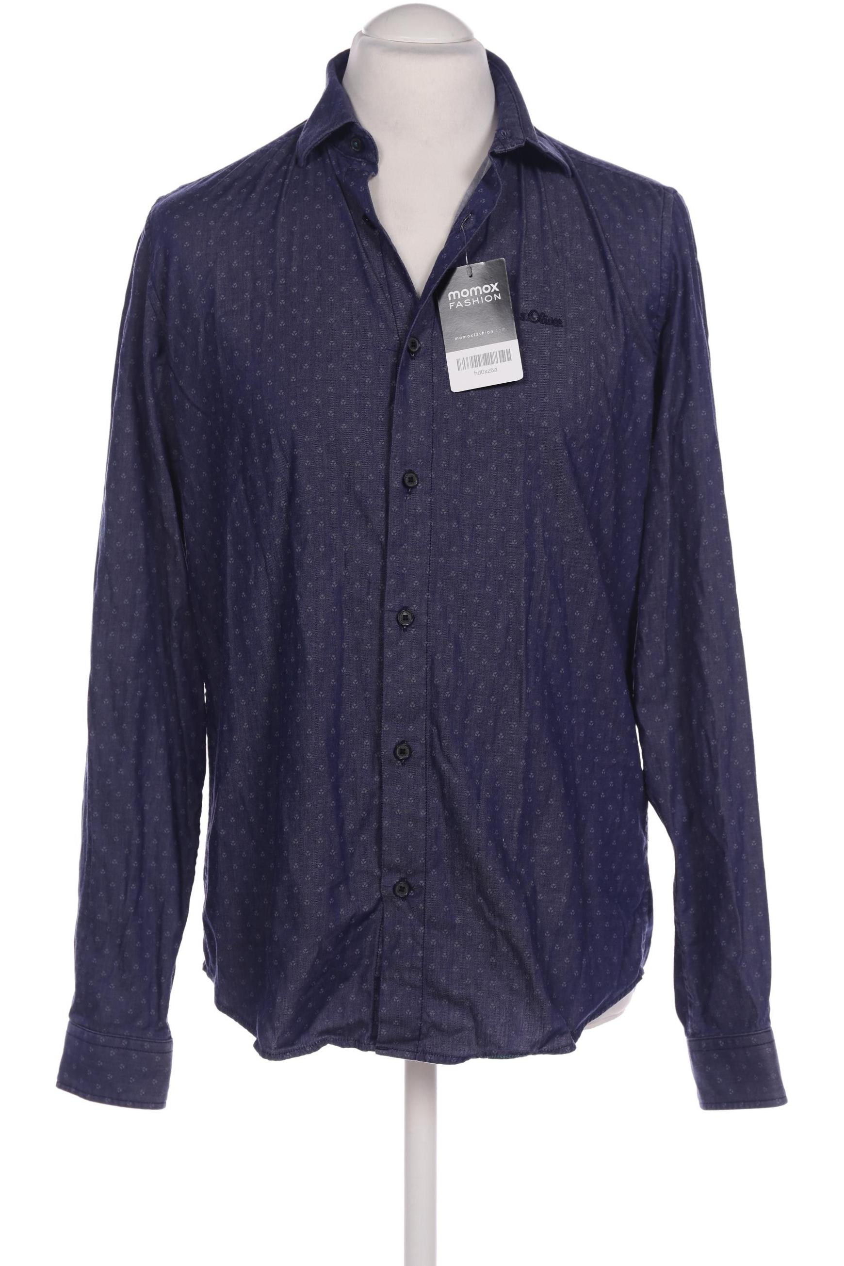 

s.Oliver Selection Herren Hemd, marineblau, Gr. 48