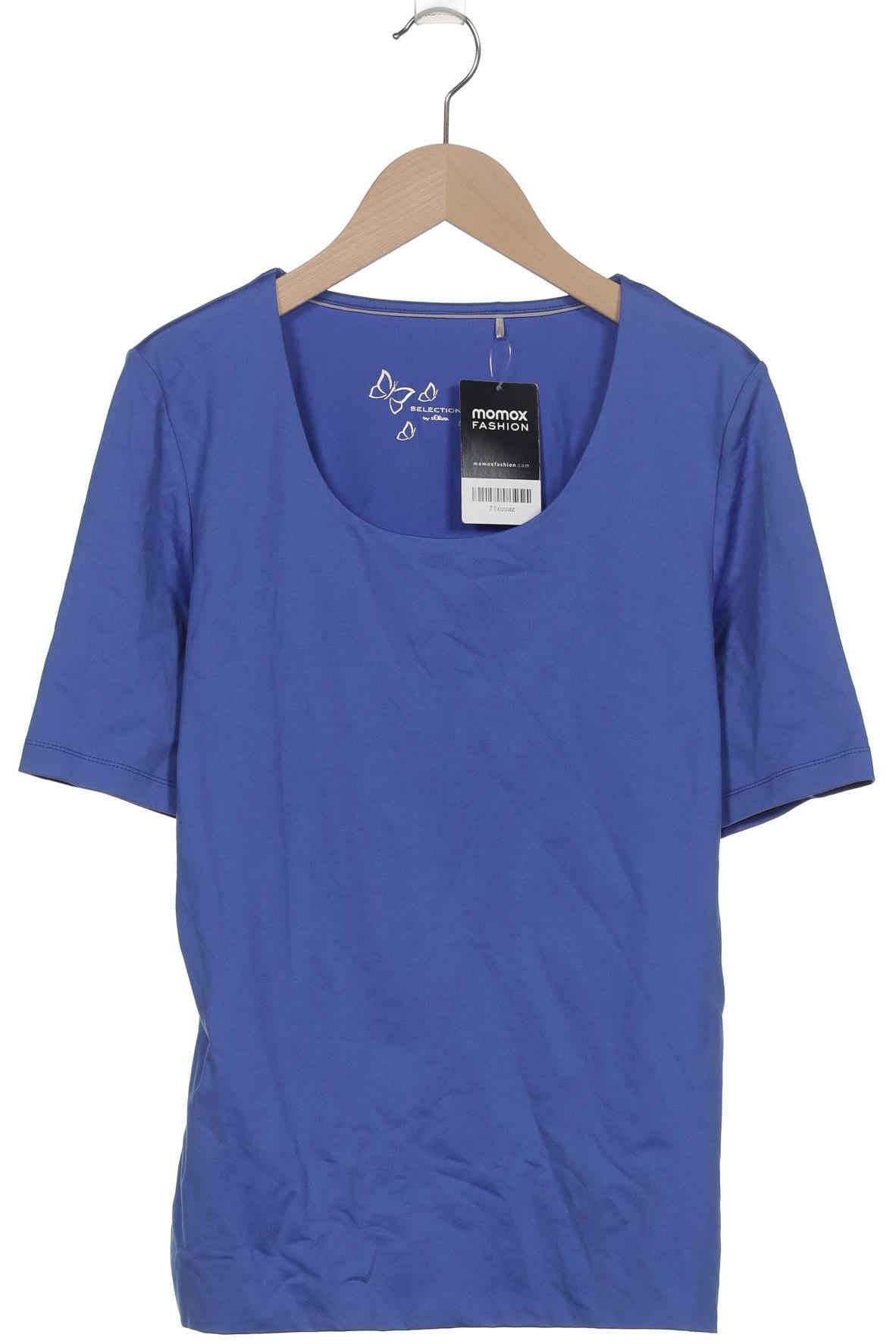 

s.Oliver Selection Damen T-Shirt, blau, Gr. 38
