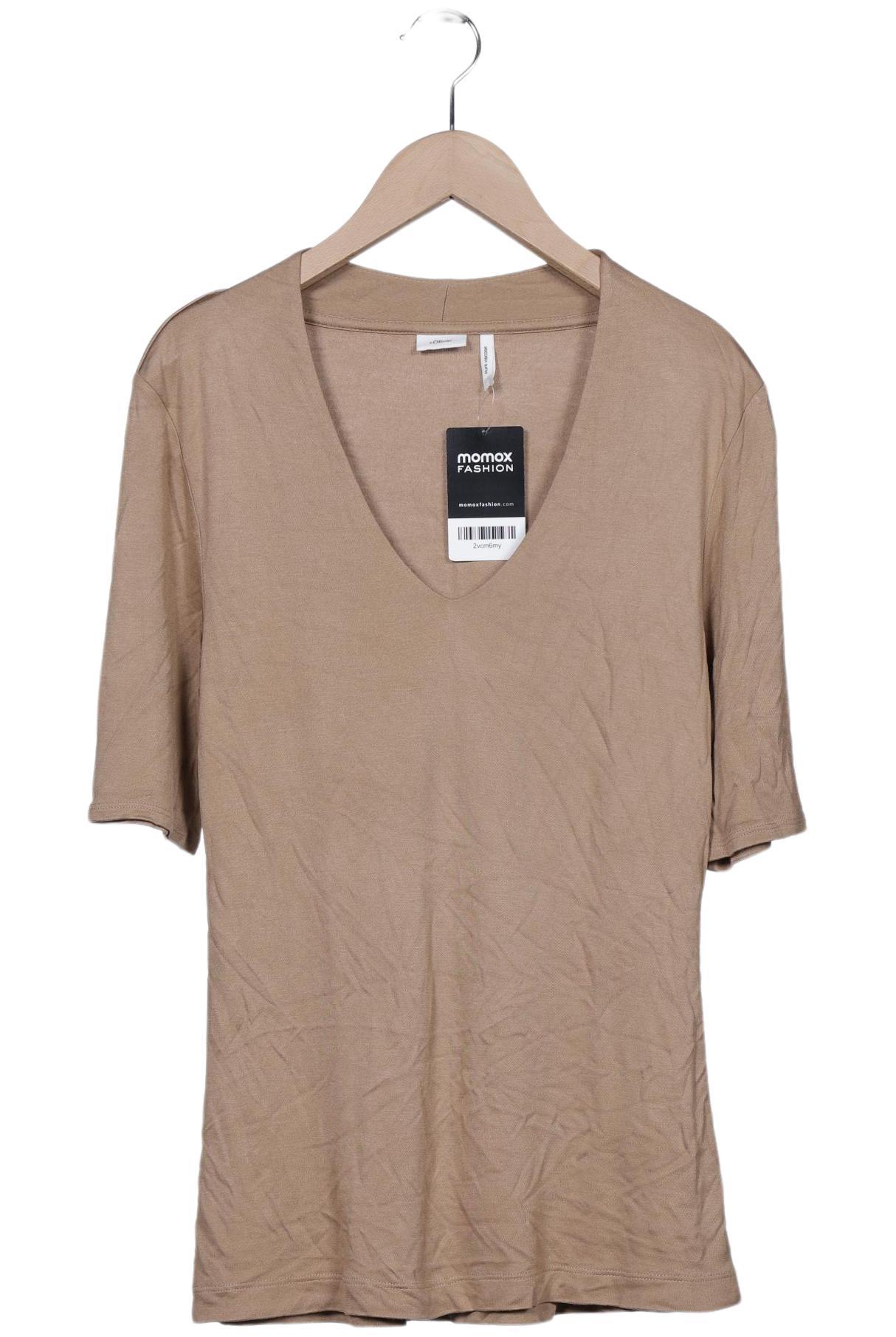 

s.Oliver Selection Damen T-Shirt, braun, Gr. 42