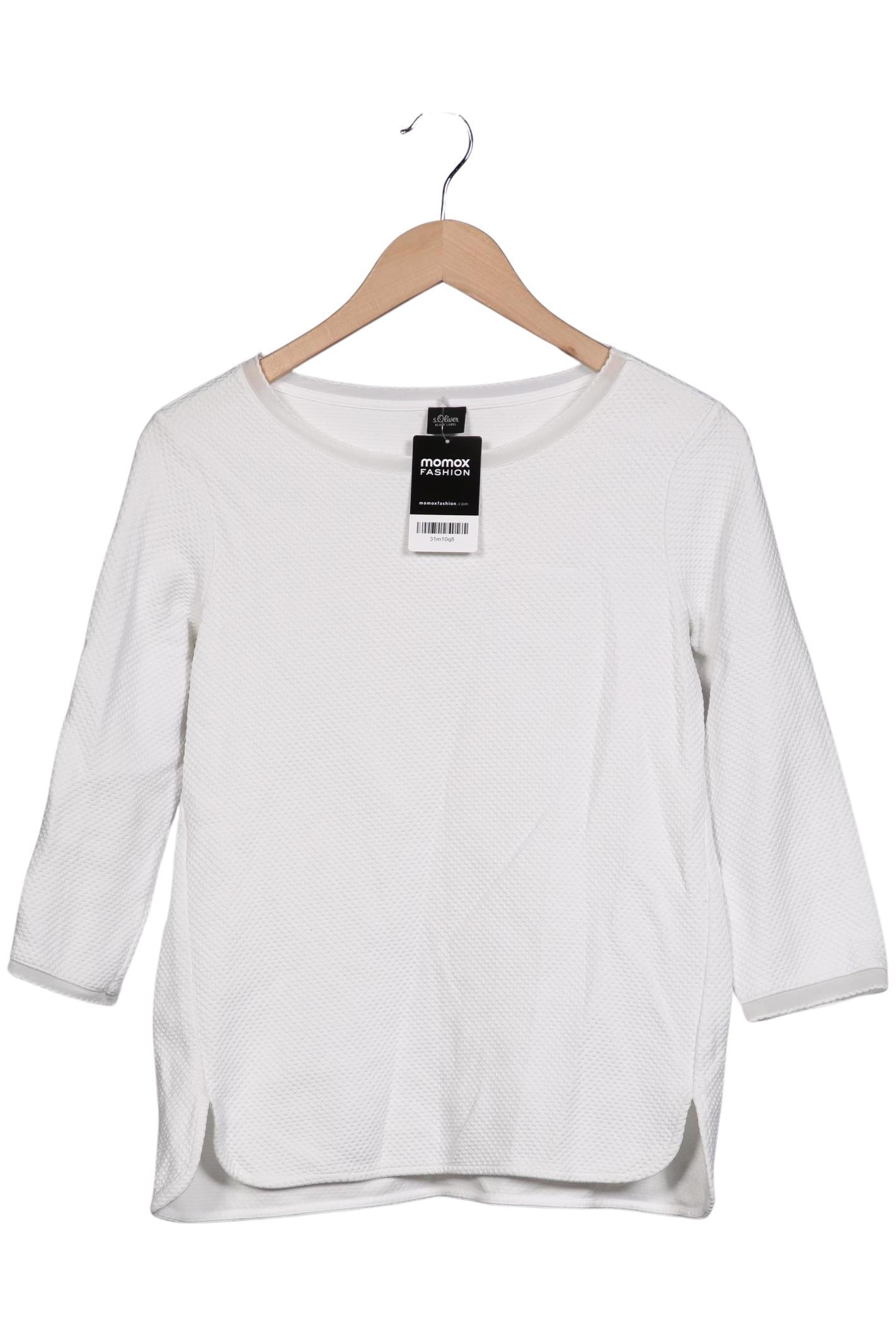 

s.Oliver Selection Damen Langarmshirt, weiß, Gr. 36