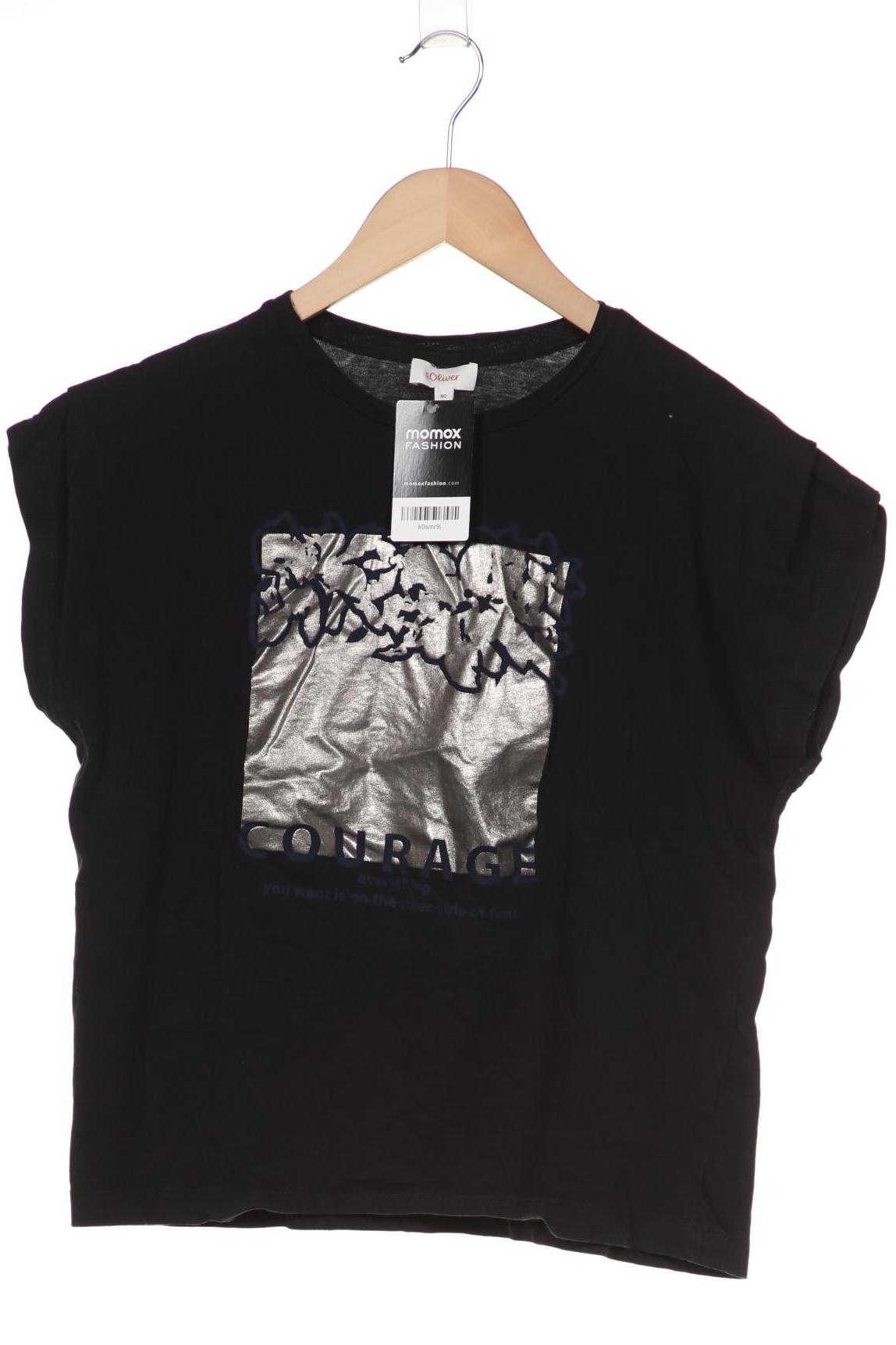 

s.Oliver Selection Damen T-Shirt, marineblau, Gr. 40