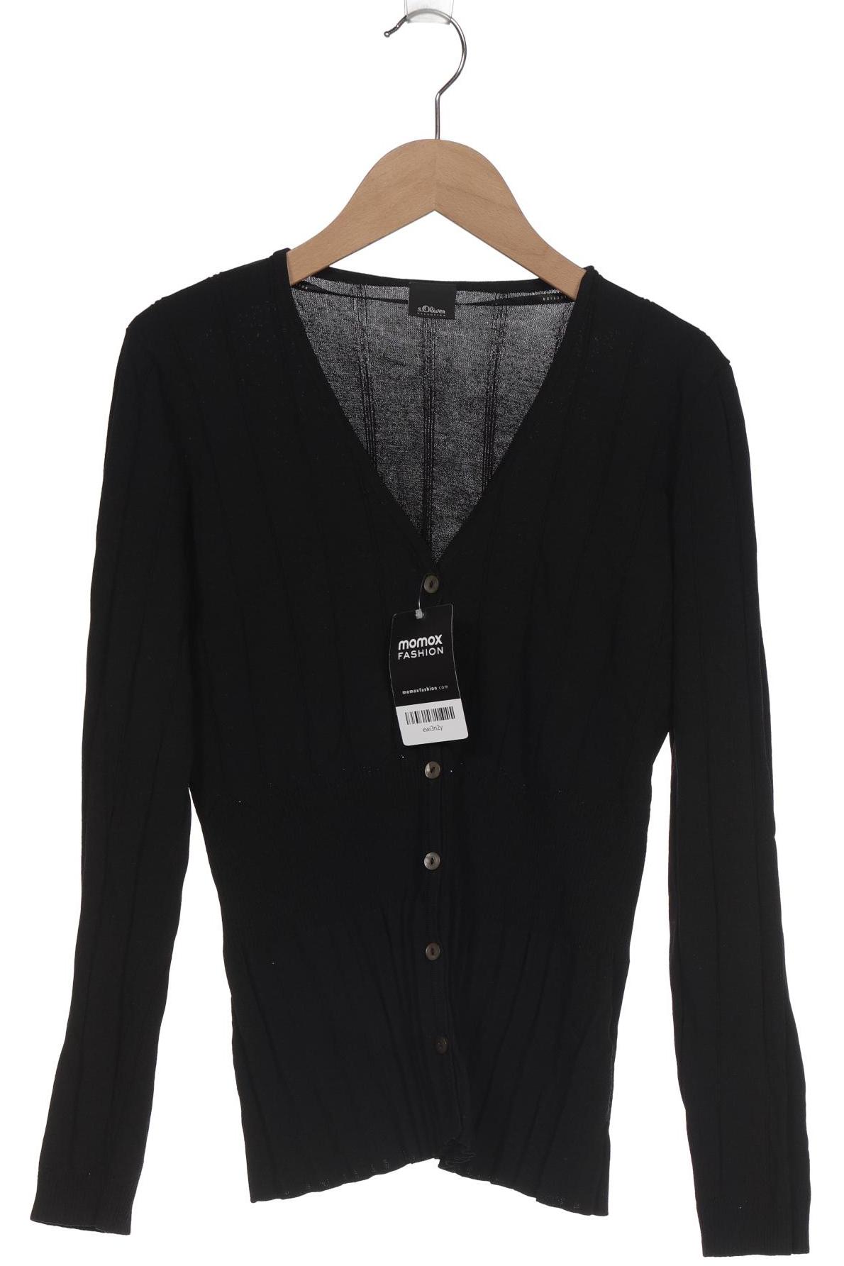 

s.Oliver Selection Damen Strickjacke, schwarz, Gr. 40