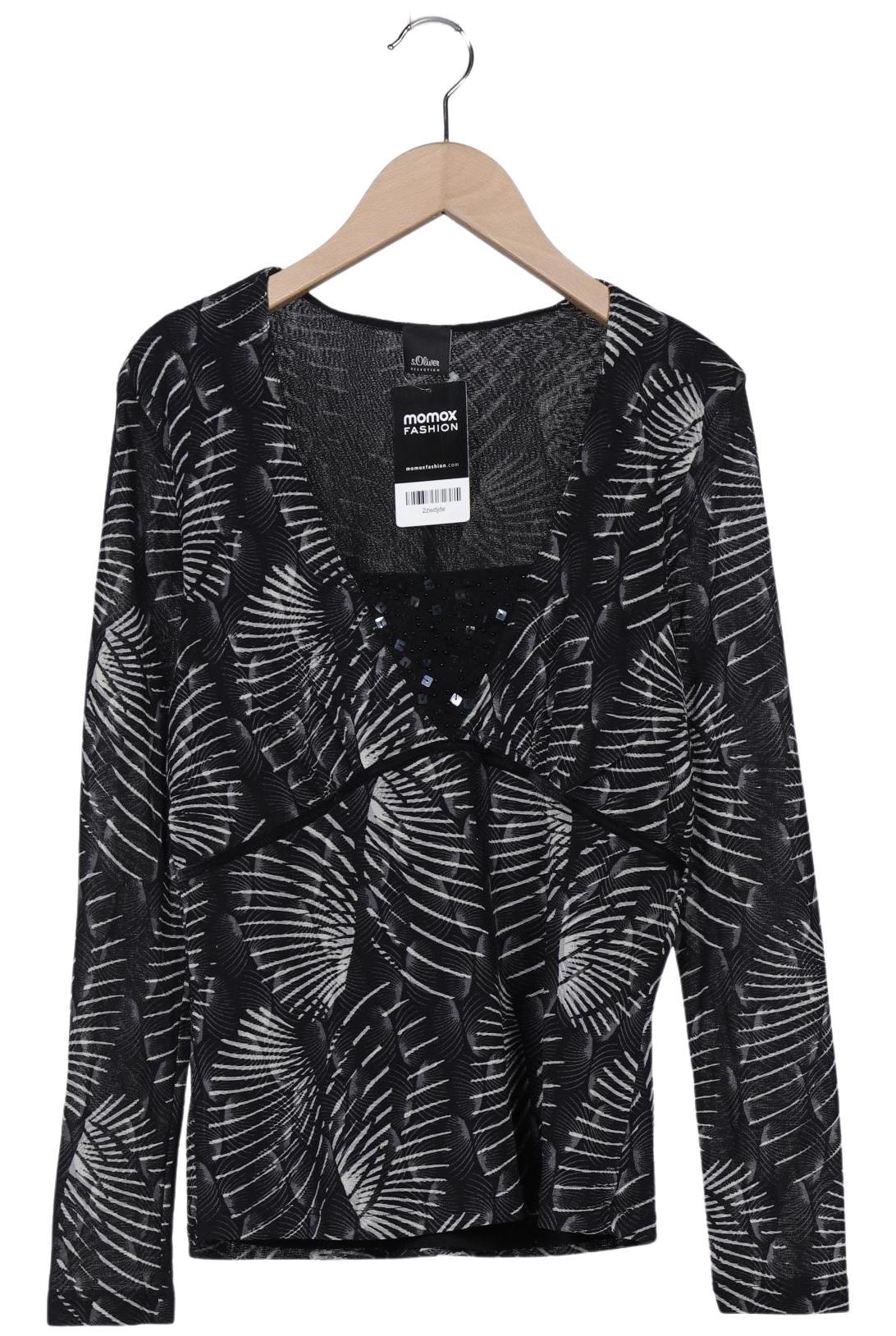 

s.Oliver Selection Damen Langarmshirt, schwarz, Gr. 36