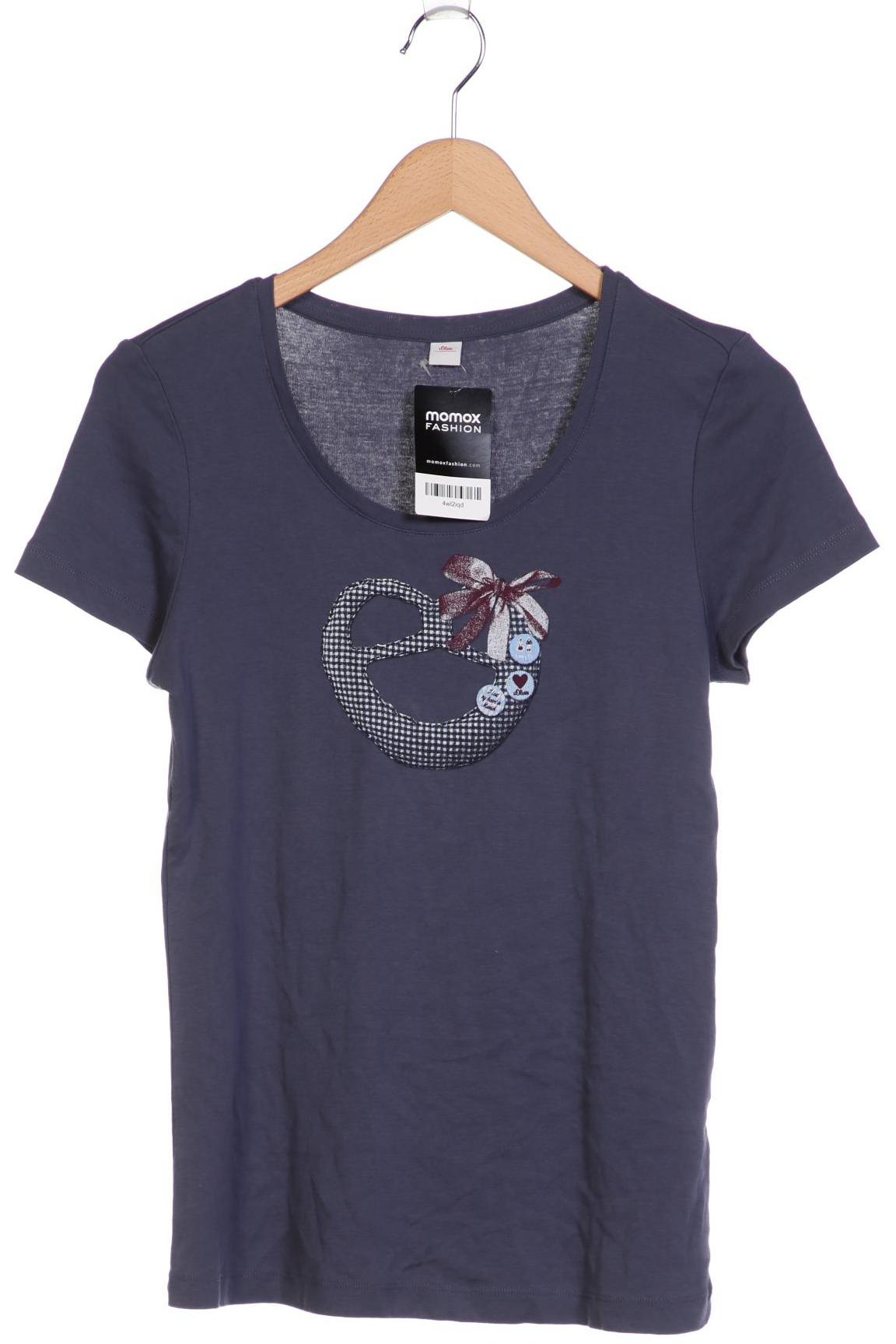 

s.Oliver Selection Damen T-Shirt, marineblau, Gr. 42