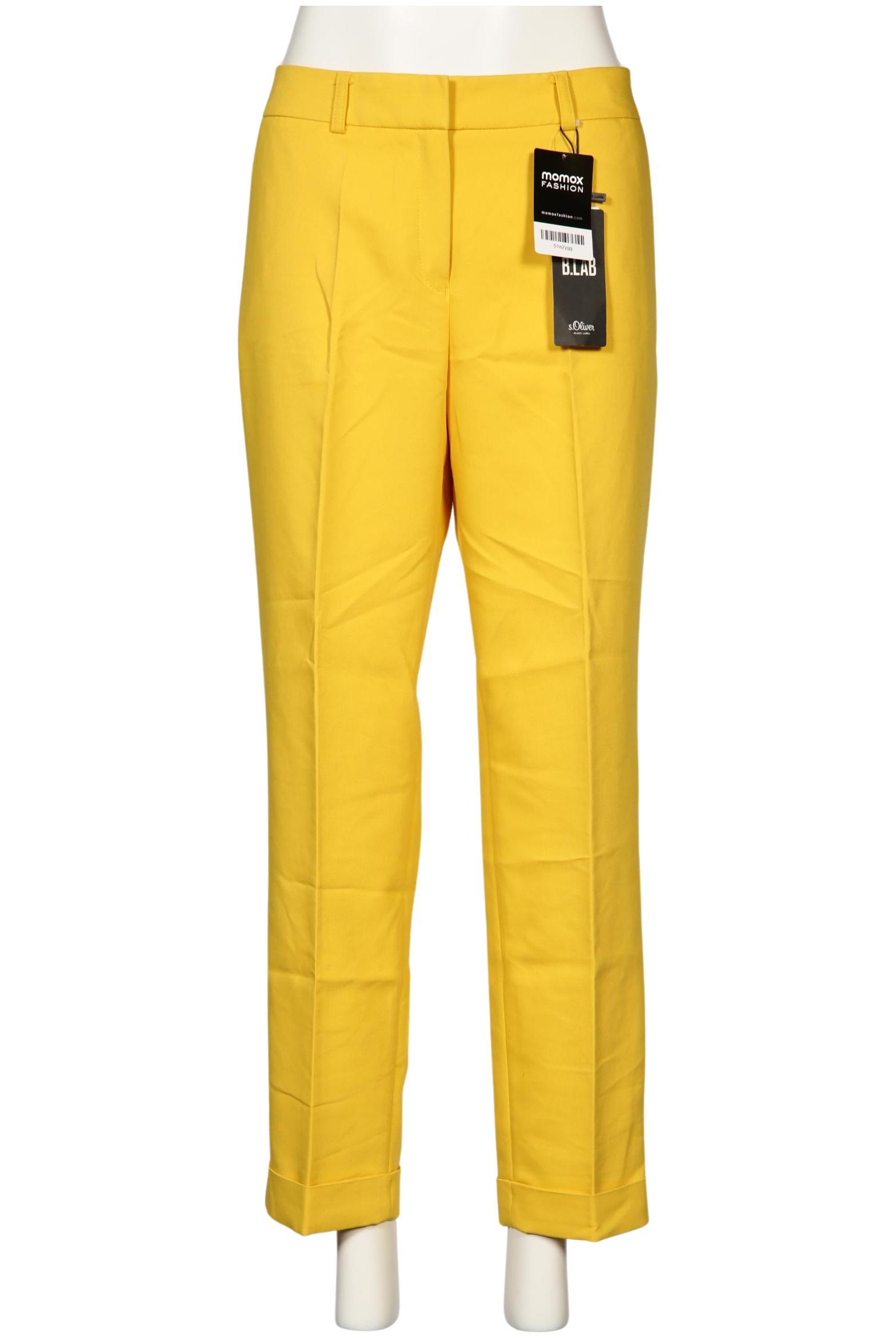 

s.Oliver Selection Damen Stoffhose, gelb, Gr. 40