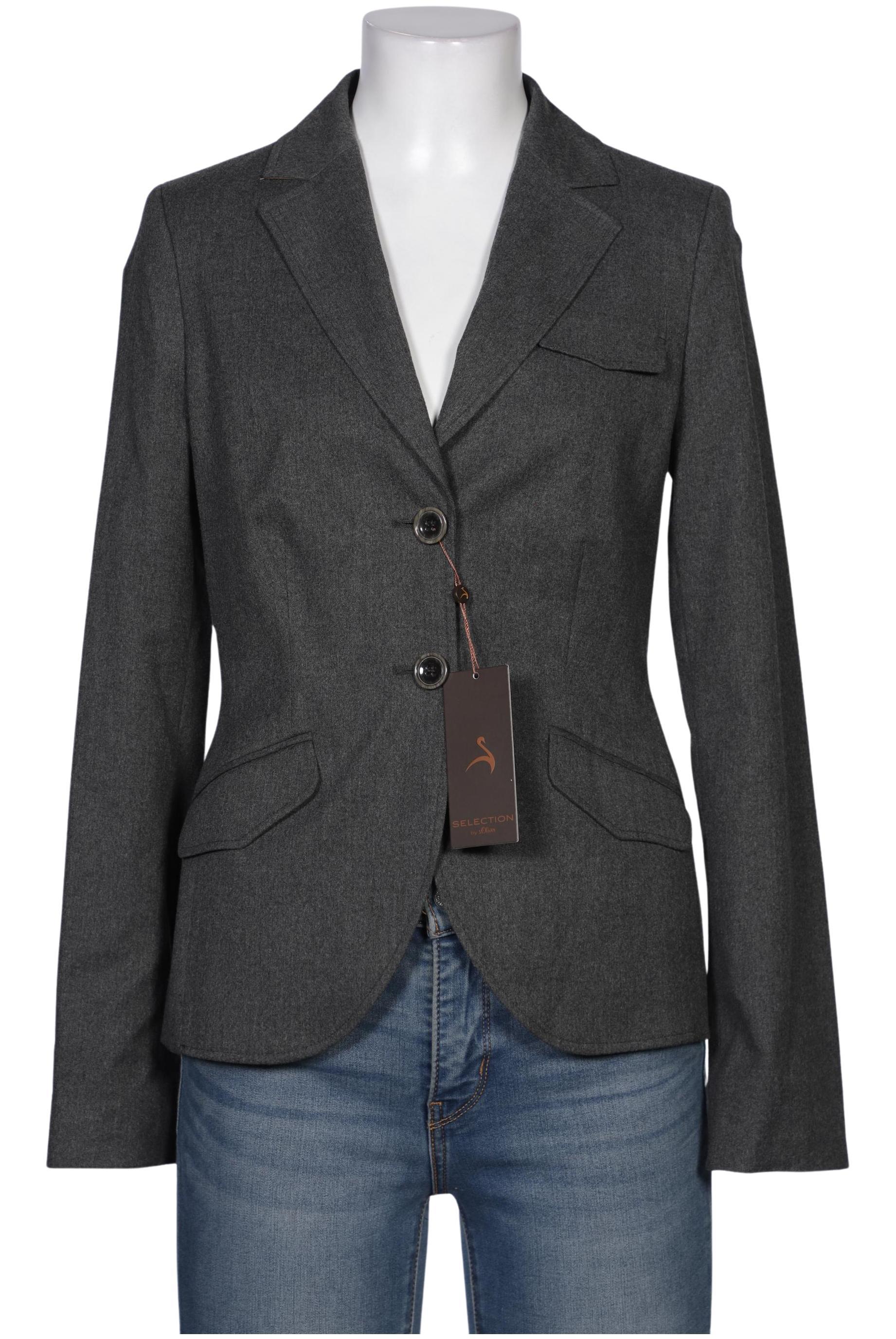 

s.Oliver Selection Damen Blazer, grau, Gr. 34