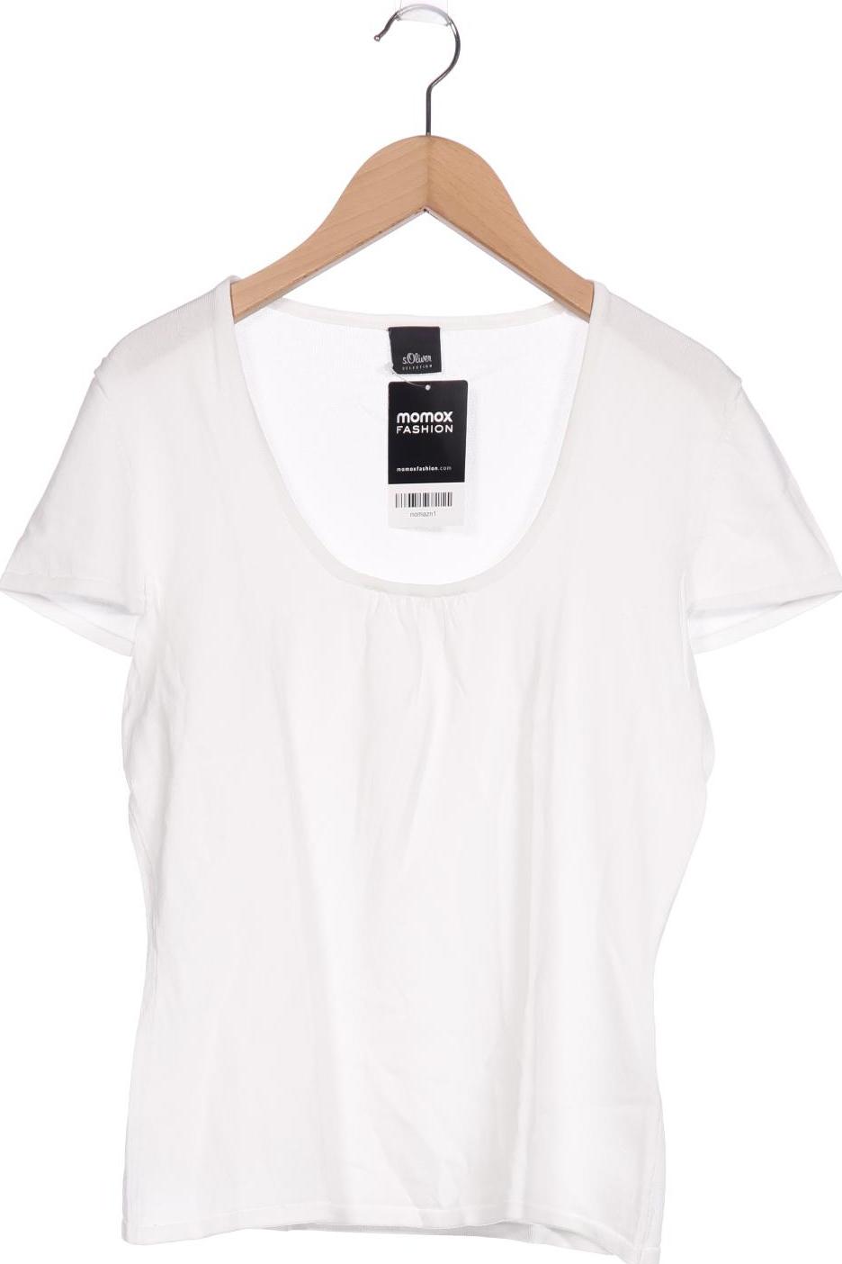 

s.Oliver Selection Damen T-Shirt, weiß, Gr. 38