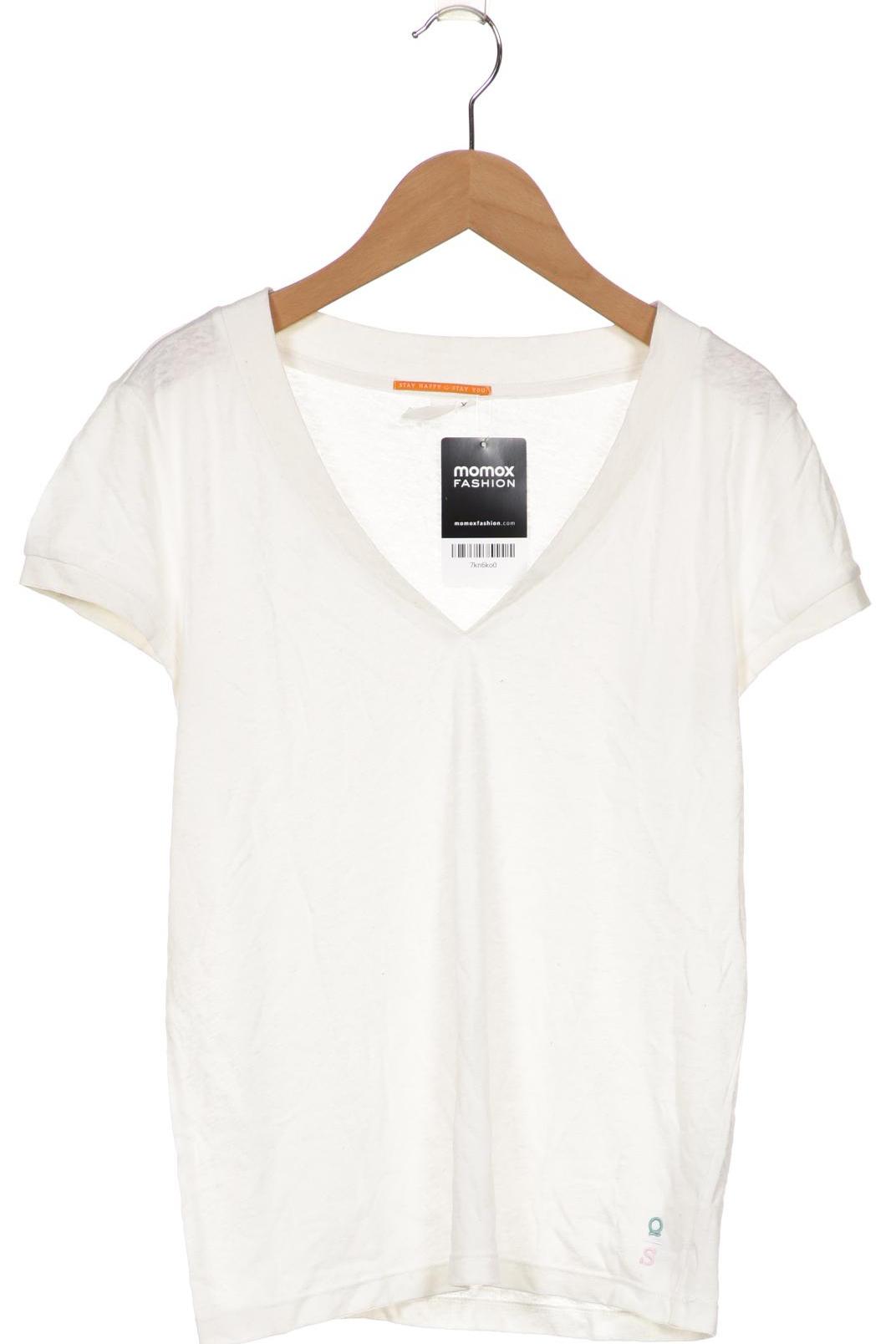 

s.Oliver Selection Damen T-Shirt, cremeweiß