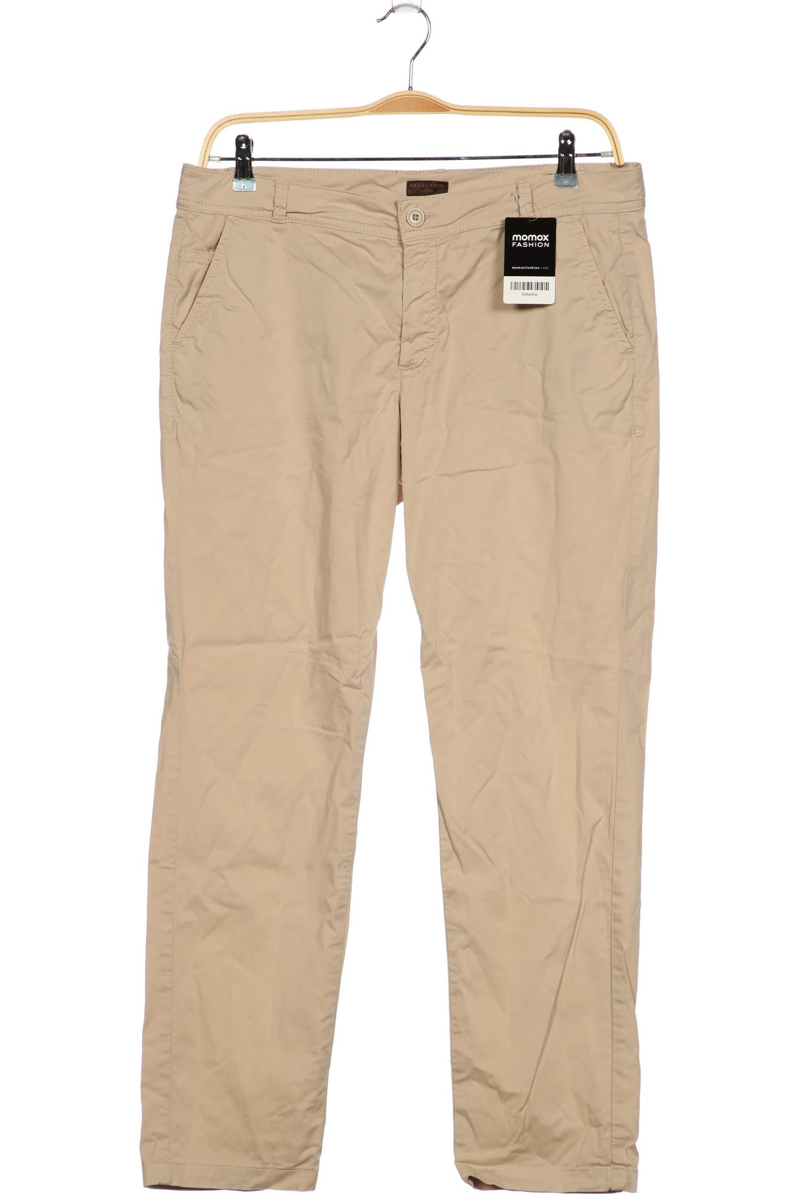 

s.Oliver Selection Damen Stoffhose, beige, Gr. 42