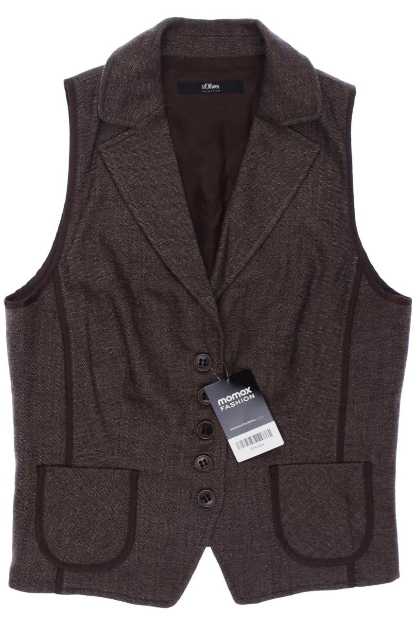 

s.Oliver Selection Damen Weste, braun, Gr. 38
