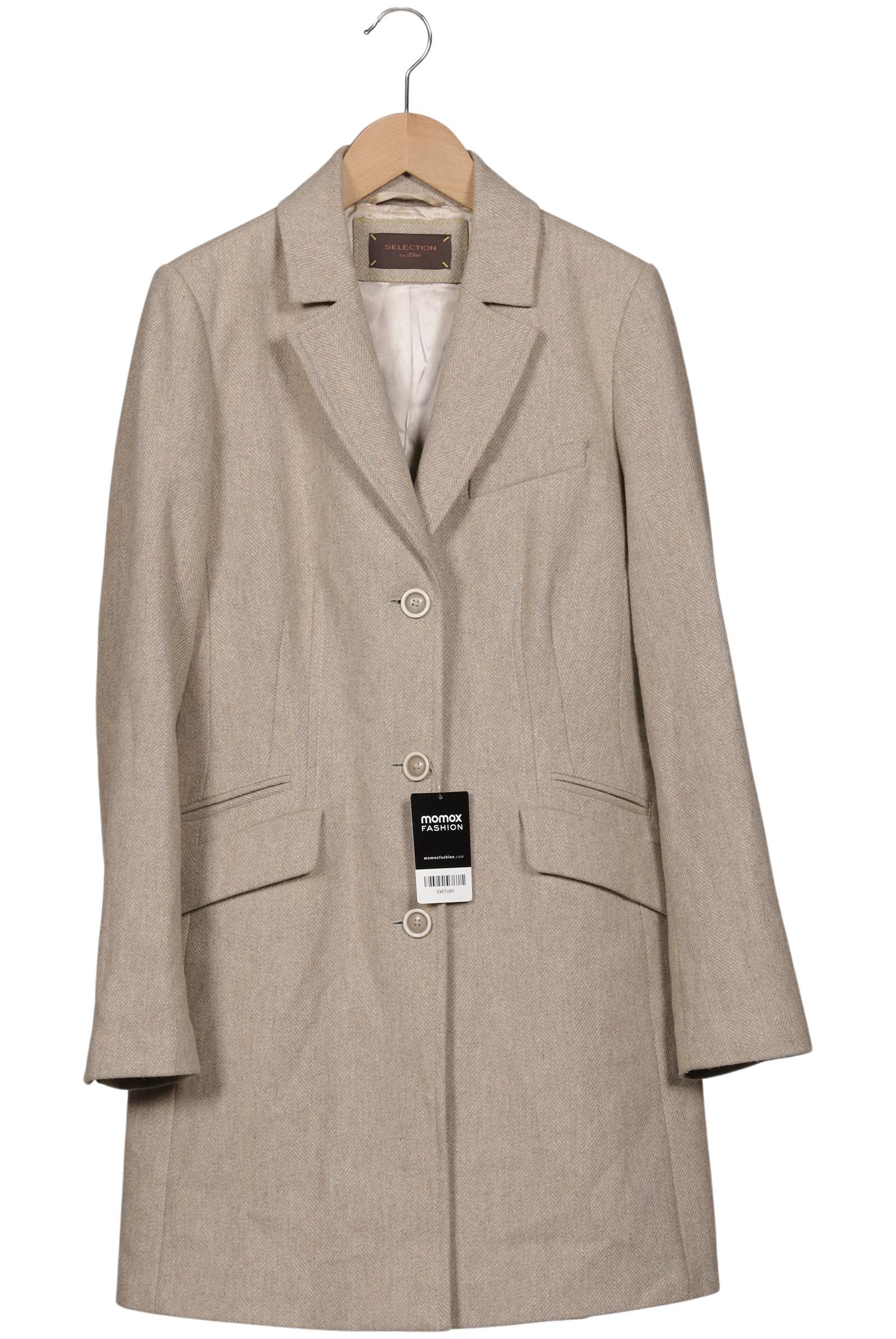 

s.Oliver Selection Damen Mantel, beige, Gr. 36