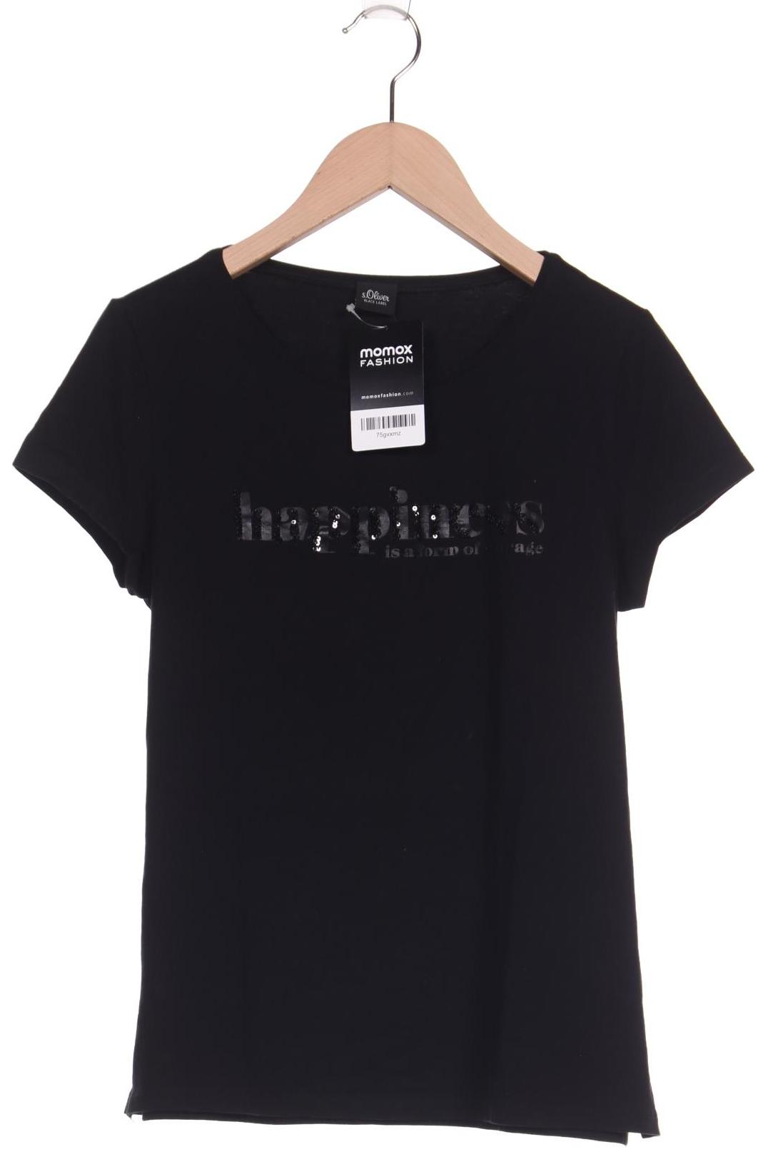 

s.Oliver Selection Damen T-Shirt, schwarz