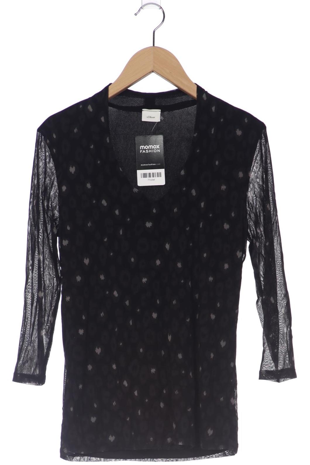 

s.Oliver Selection Damen Langarmshirt, schwarz, Gr. 34