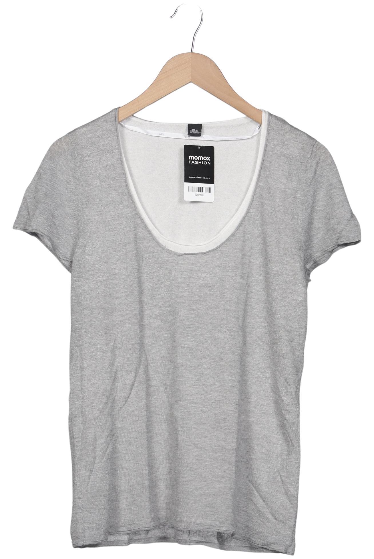 

s.Oliver Selection Damen T-Shirt, grau, Gr. 42