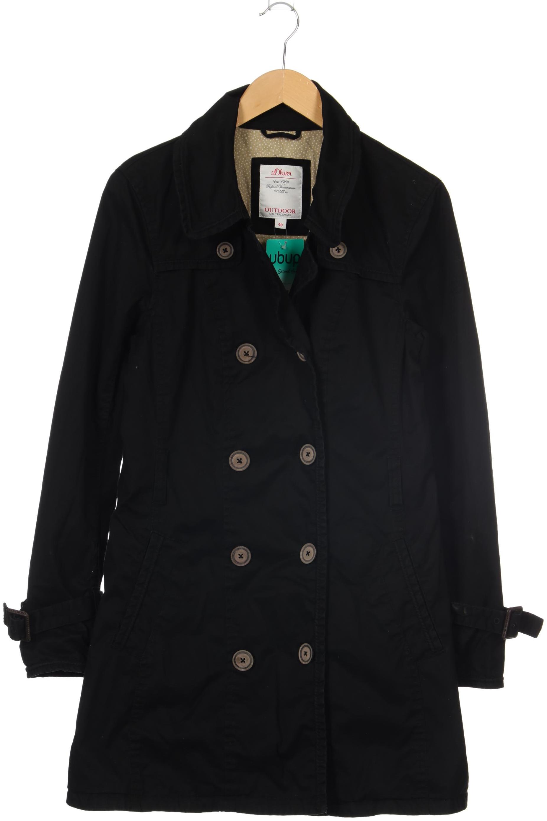 

s.Oliver Selection Damen Mantel, schwarz, Gr. 40