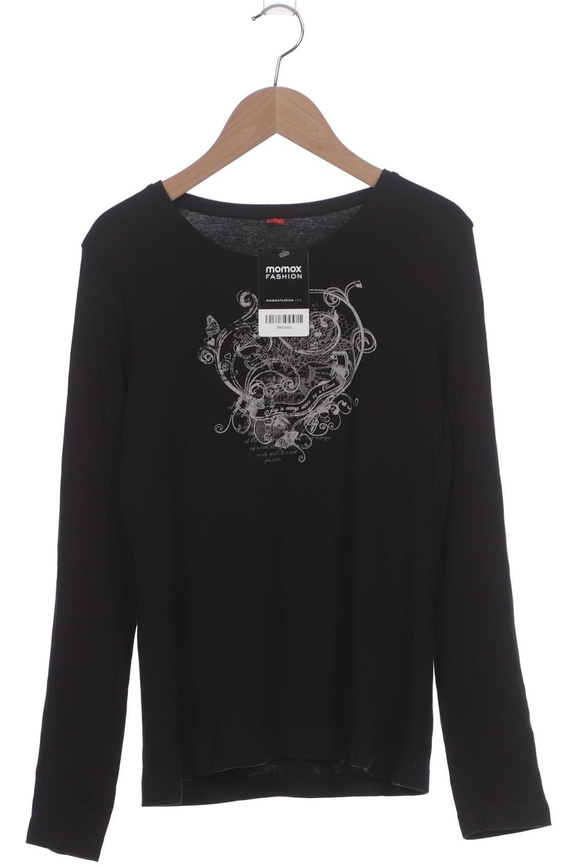 

s.Oliver Selection Damen Langarmshirt, schwarz, Gr. 36