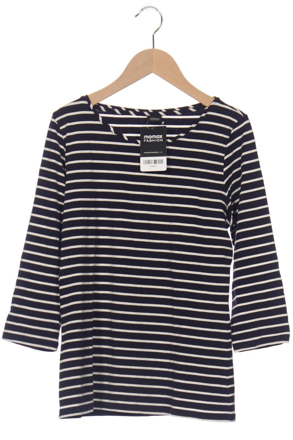 

s.Oliver Selection Damen Langarmshirt, marineblau