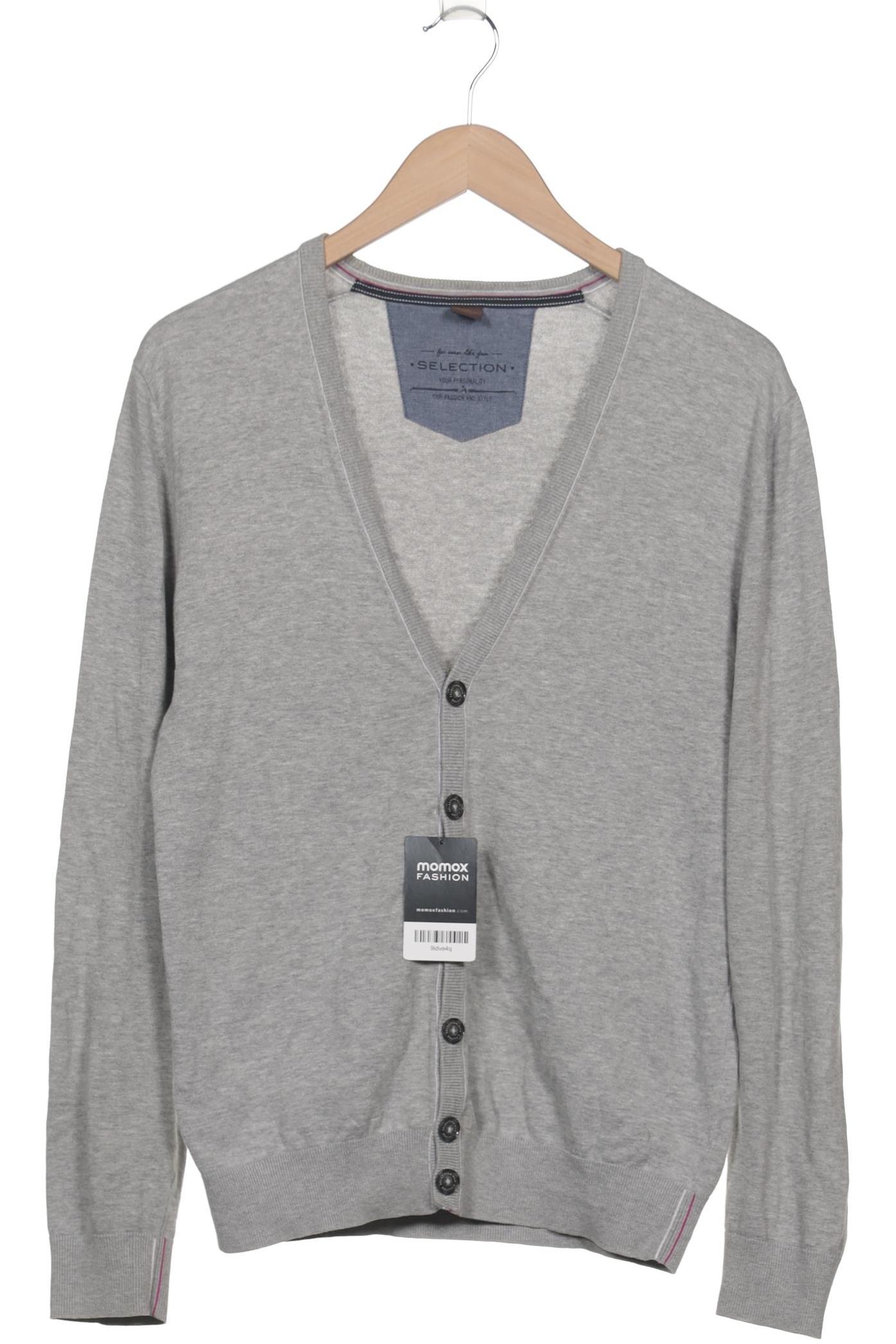 

s.Oliver Selection Herren Strickjacke, grau, Gr. 52