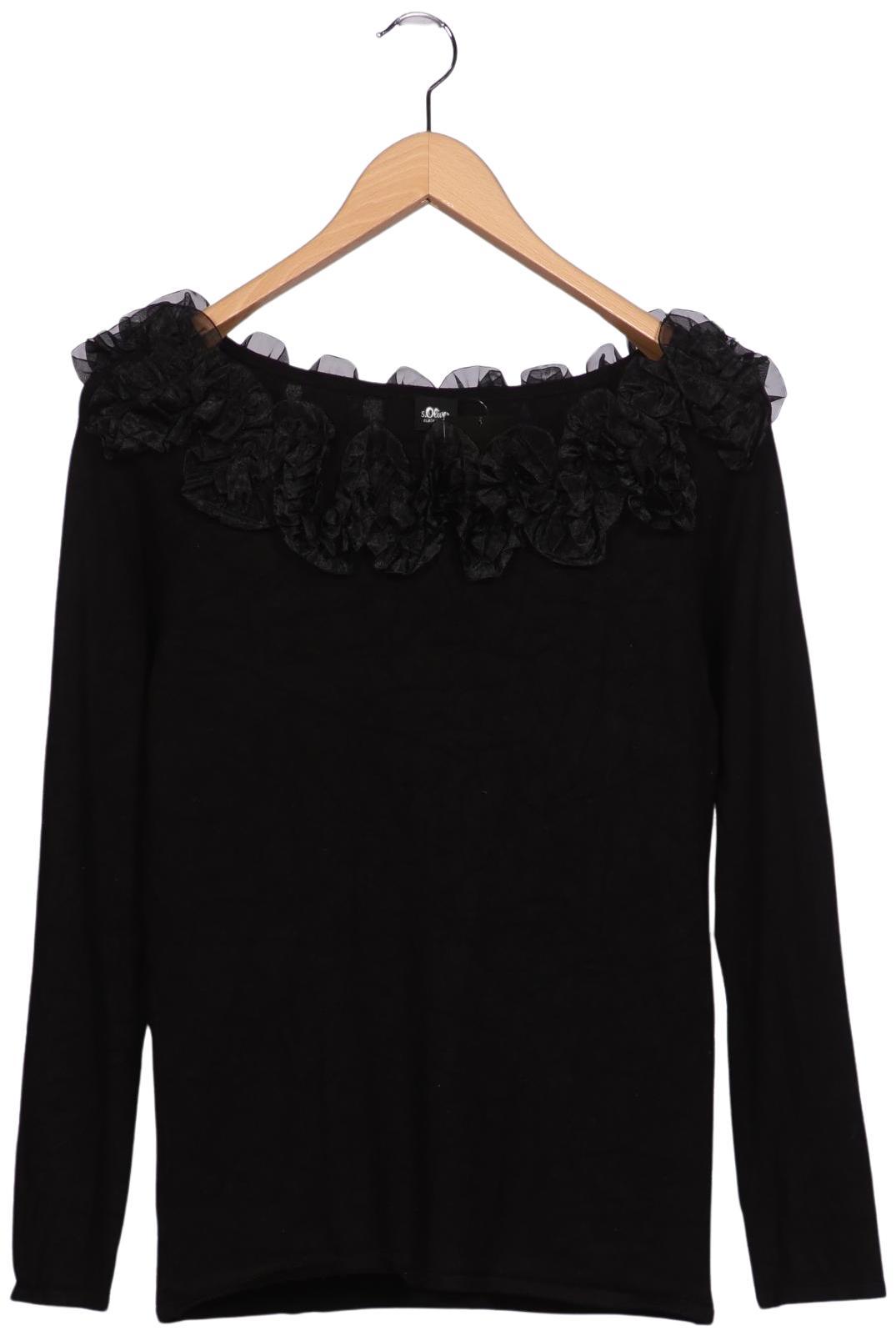 

s.Oliver Selection Damen Pullover, schwarz, Gr. 36