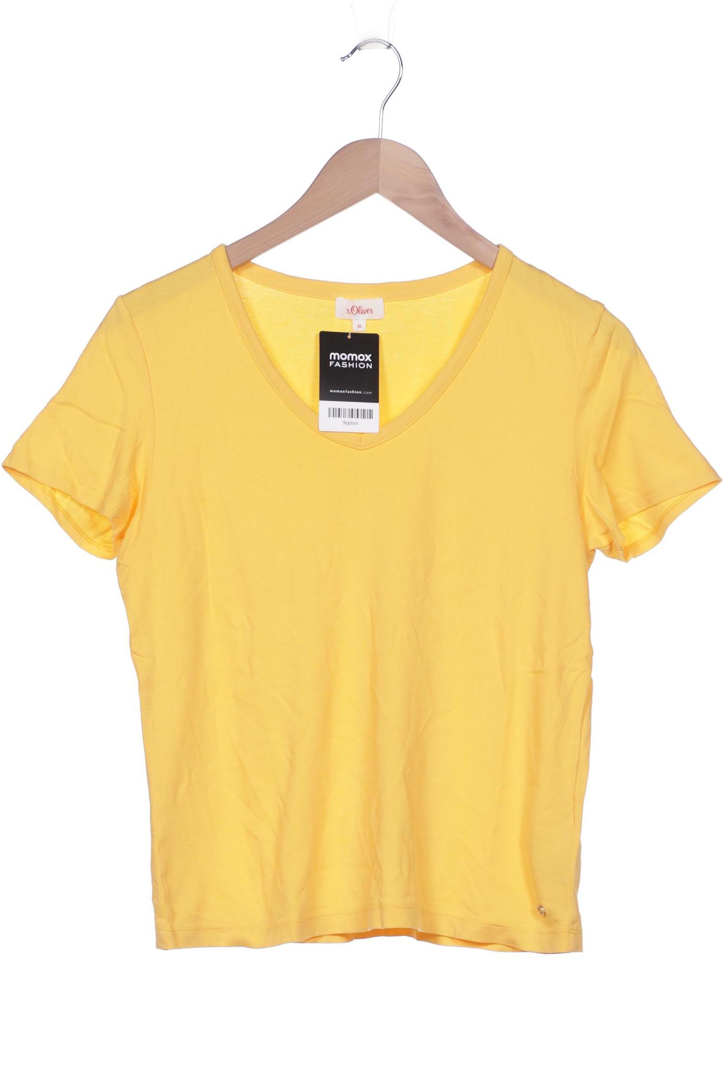 

s.Oliver Selection Damen T-Shirt, gelb, Gr. 36