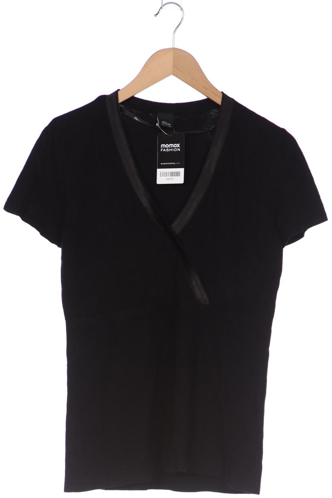 

s.Oliver Selection Damen T-Shirt, schwarz