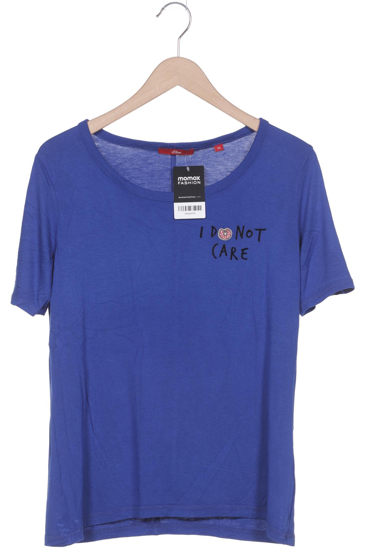 

s.Oliver Selection Damen T-Shirt, blau, Gr. 38