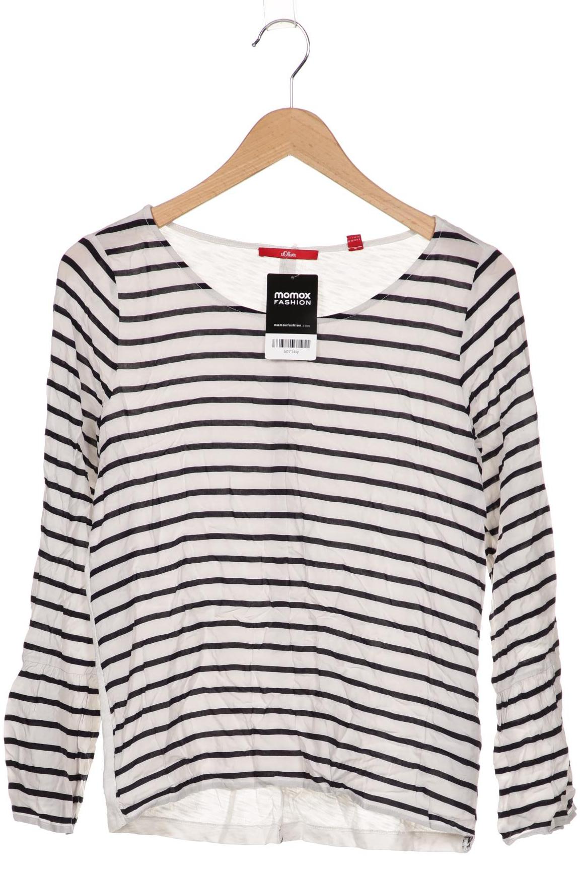 

s.Oliver Selection Damen Langarmshirt, weiß, Gr. 36