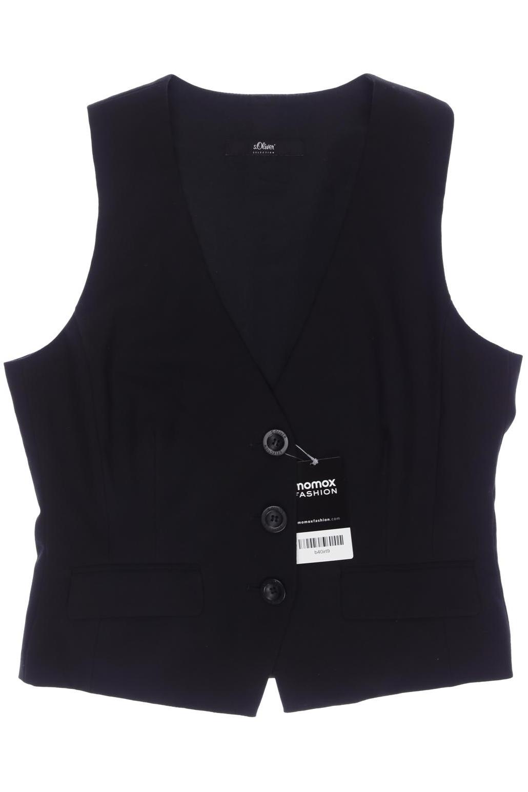 

s.Oliver Selection Damen Weste, schwarz, Gr. 38