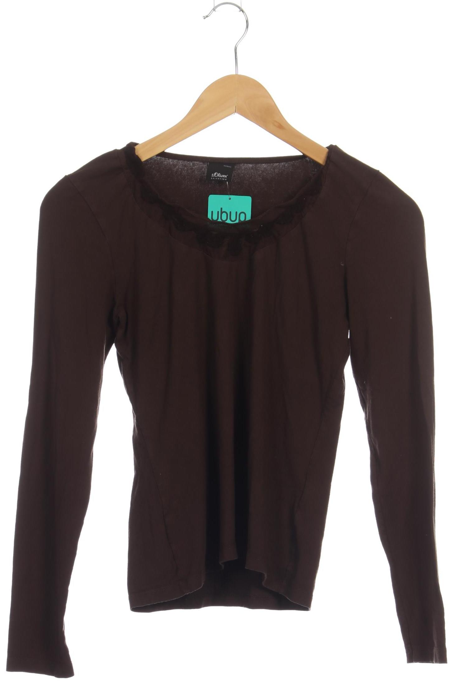 

s.Oliver Selection Damen Langarmshirt, braun, Gr. 38