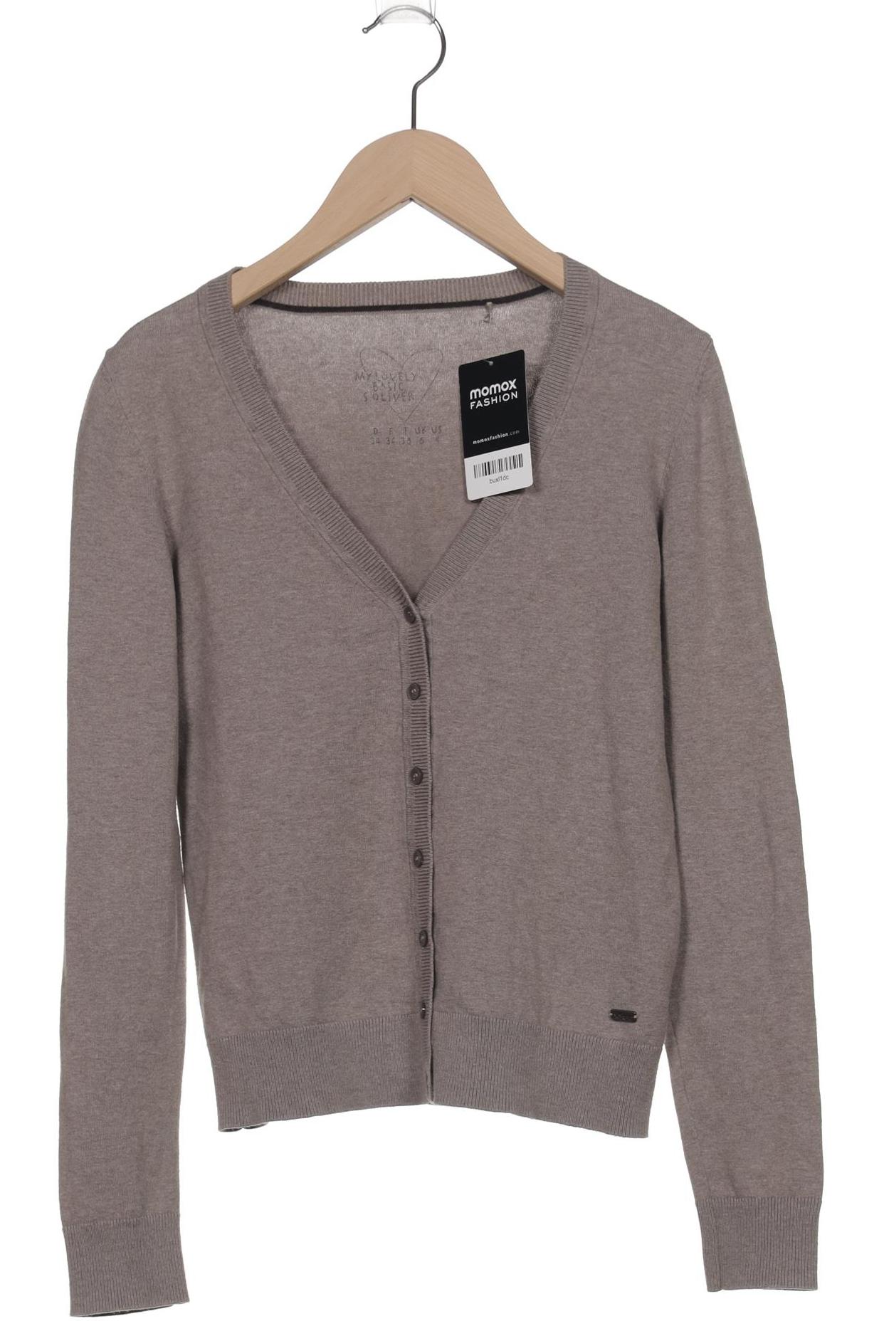 

s.Oliver Selection Damen Strickjacke, grau, Gr. 34