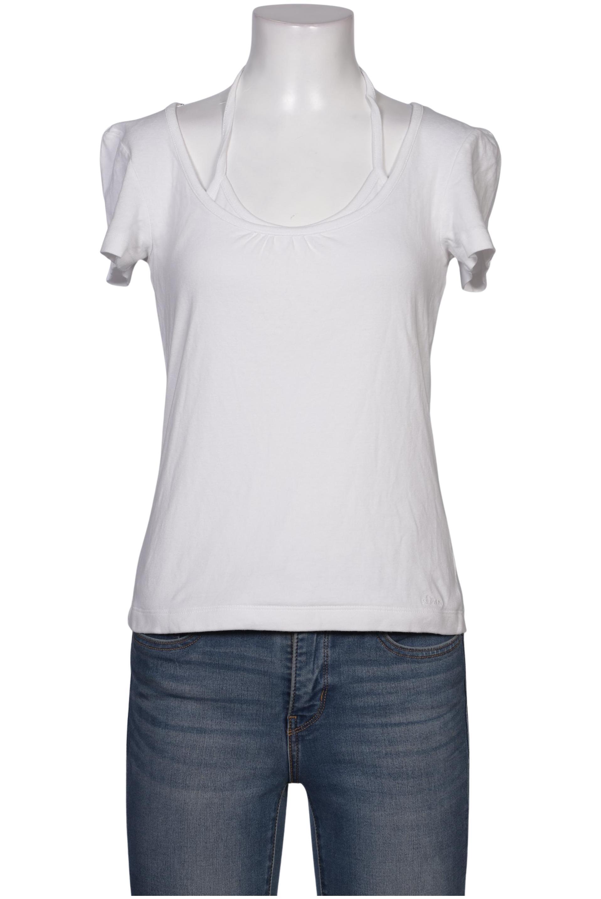 

s.Oliver Selection Damen T-Shirt, weiß, Gr. 38