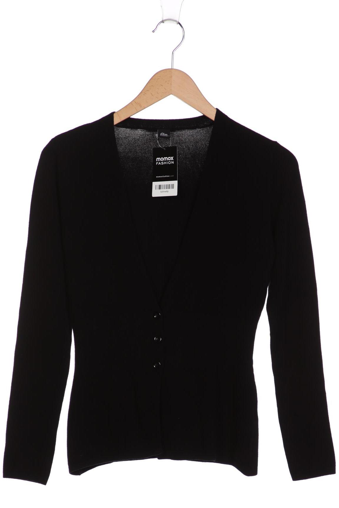 

s.Oliver Selection Damen Strickjacke, schwarz, Gr. 34