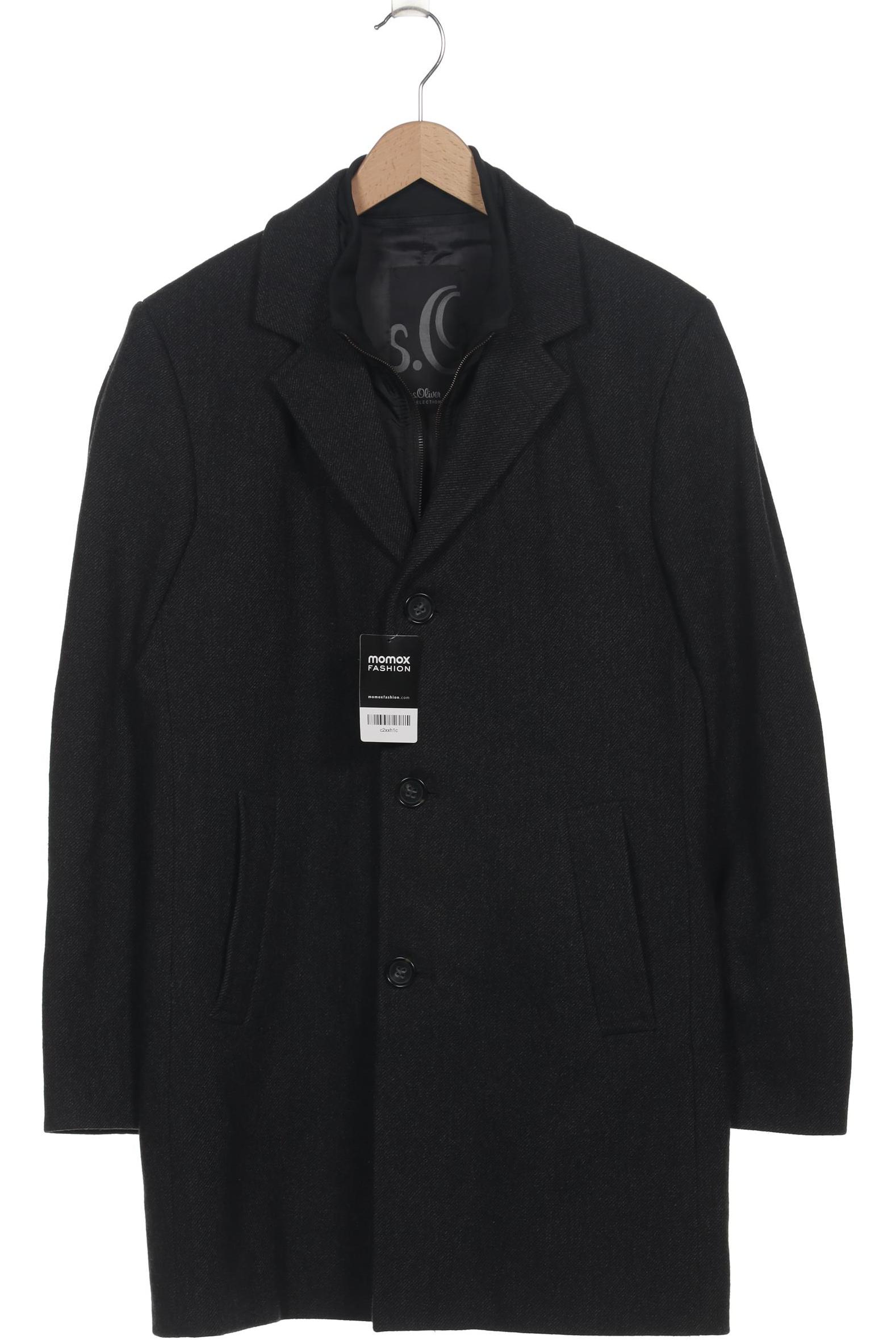 

s.Oliver Selection Herren Mantel, schwarz, Gr. 48