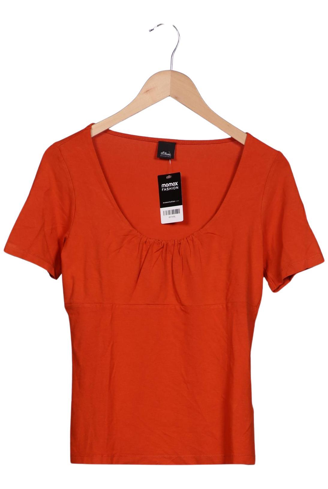 

s.Oliver Selection Damen T-Shirt, orange, Gr. 38