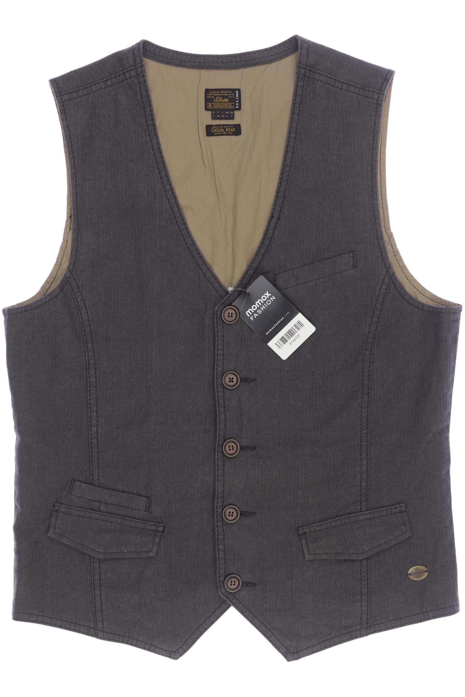 

s.Oliver Selection Herren Weste, grau, Gr. 52