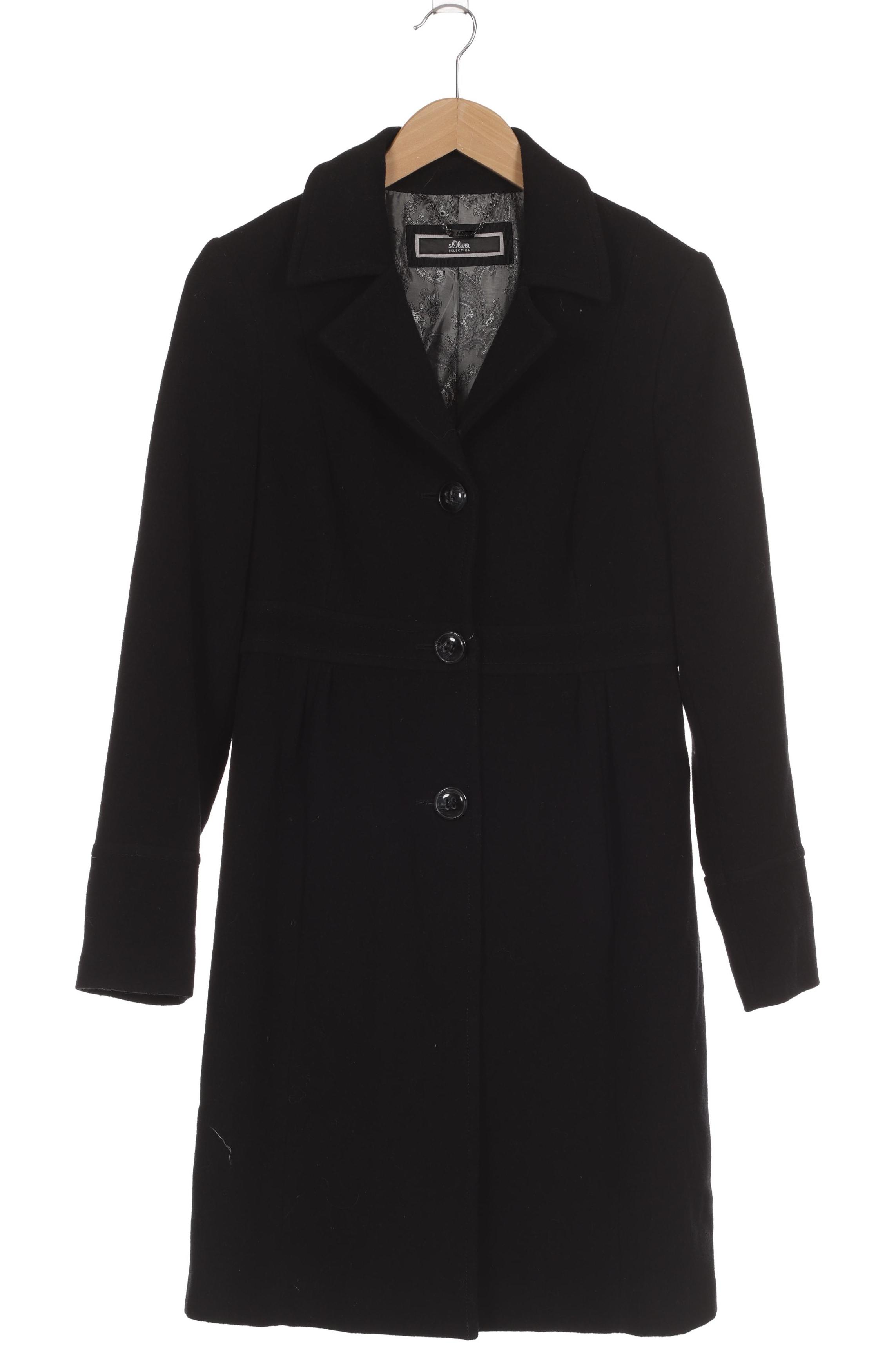 

s.Oliver Selection Damen Mantel, schwarz, Gr. 36