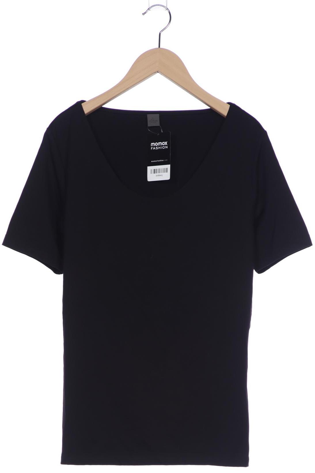 

s.Oliver Selection Damen T-Shirt, schwarz, Gr. 42
