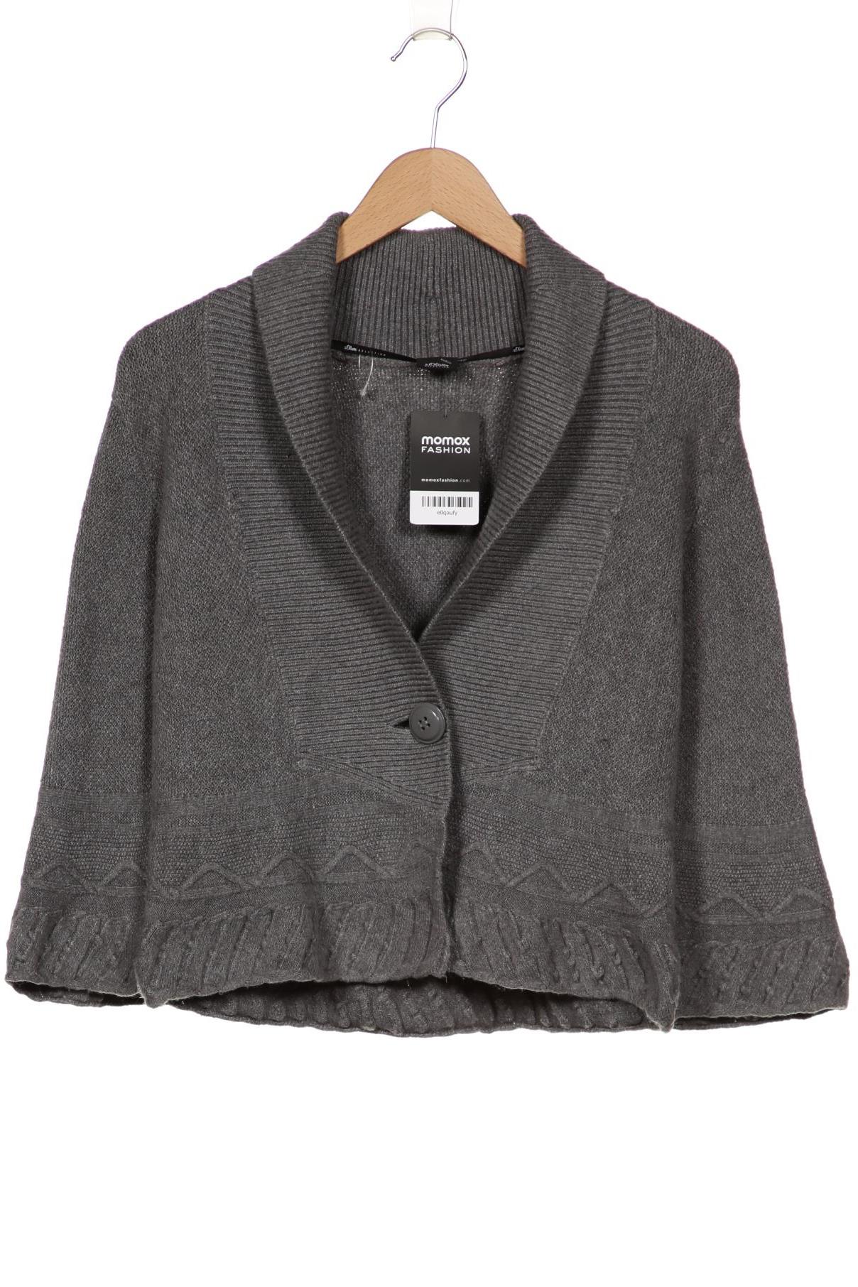 

s.Oliver Selection Damen Strickjacke, grau, Gr. 36