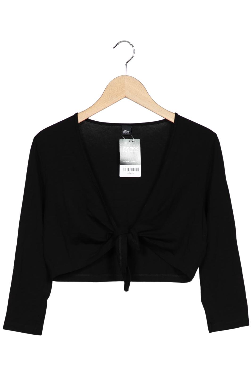 

s.Oliver Selection Damen Strickjacke, schwarz, Gr. 38