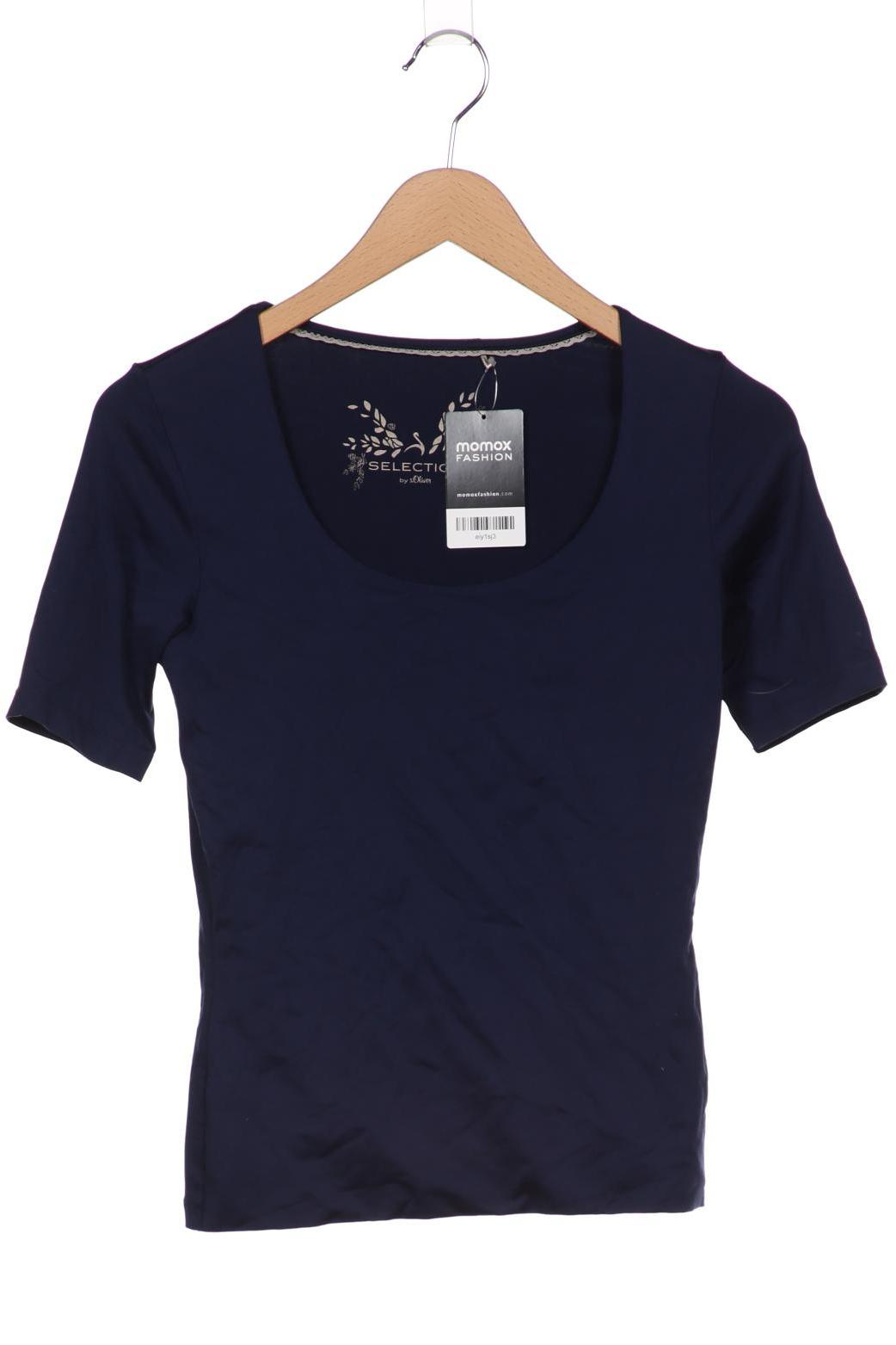 

s.Oliver Selection Damen T-Shirt, marineblau