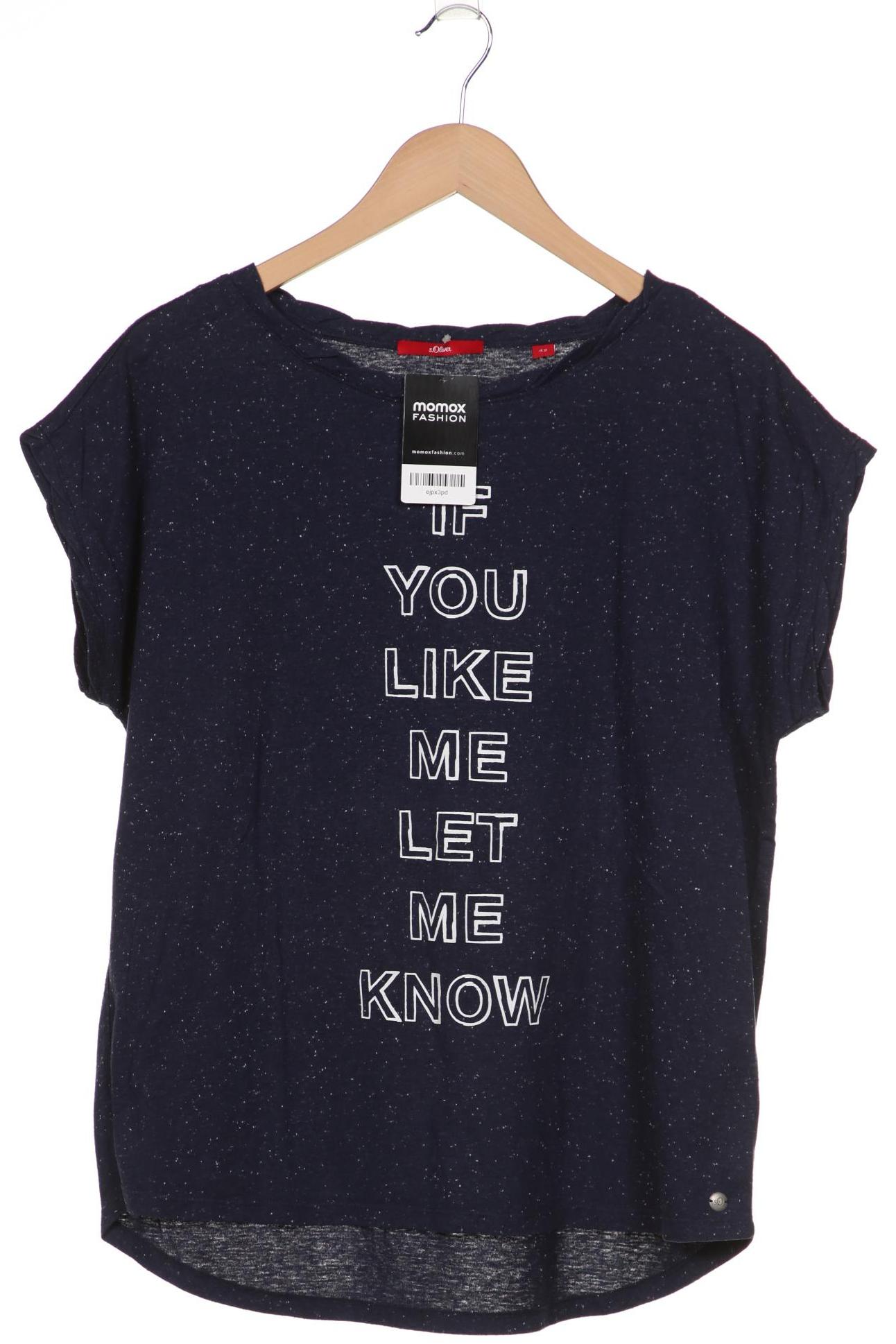 

s.Oliver Selection Damen T-Shirt, marineblau