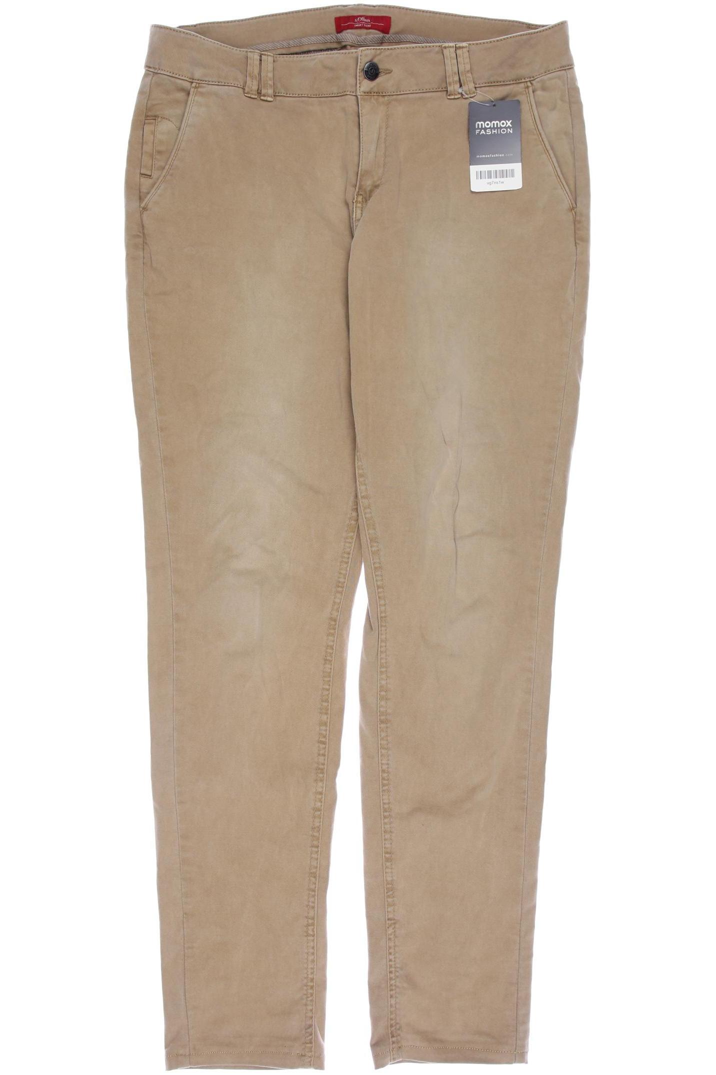 

s.Oliver Selection Damen Stoffhose, beige, Gr. 38