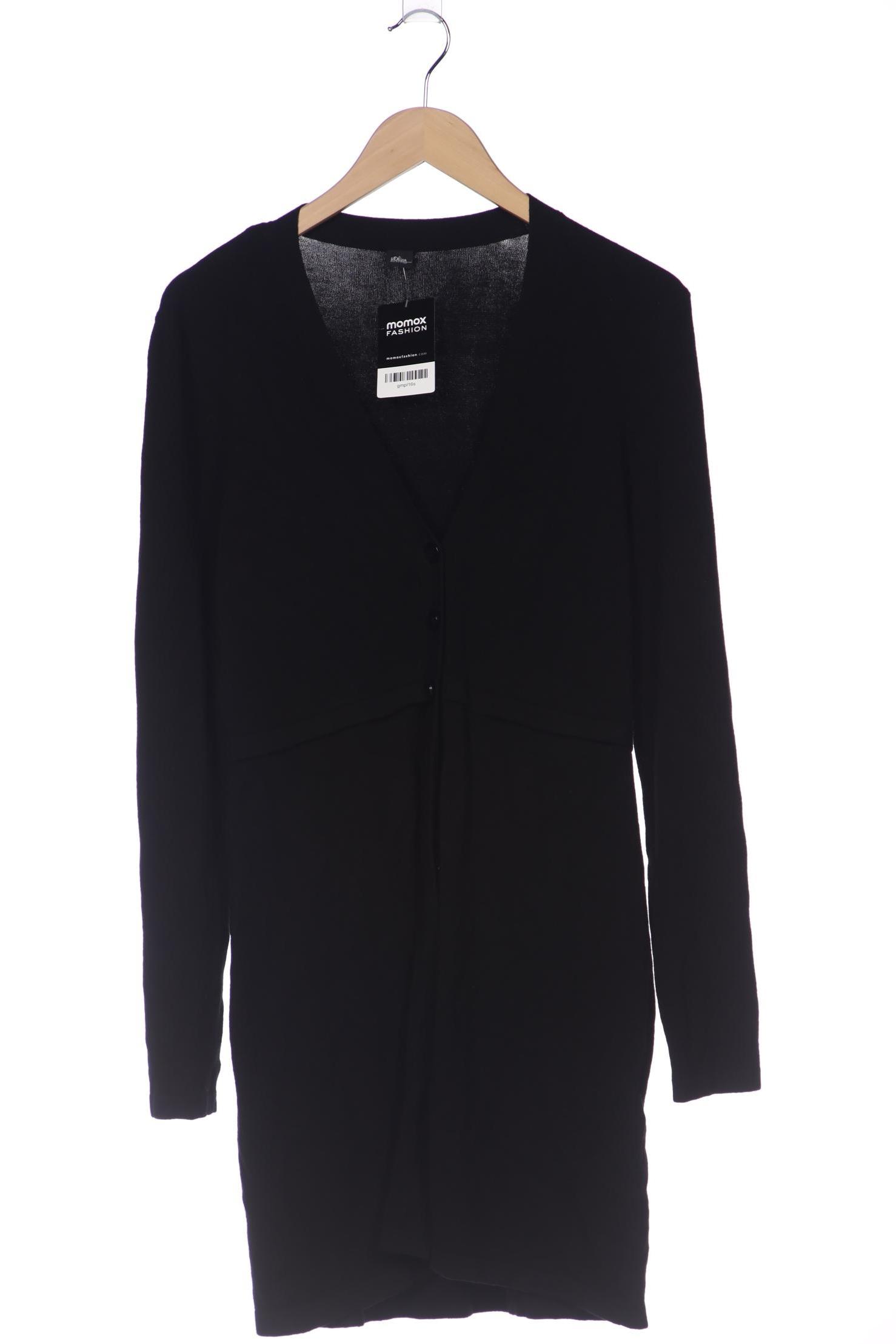 

s.Oliver Selection Damen Strickjacke, schwarz, Gr. 38