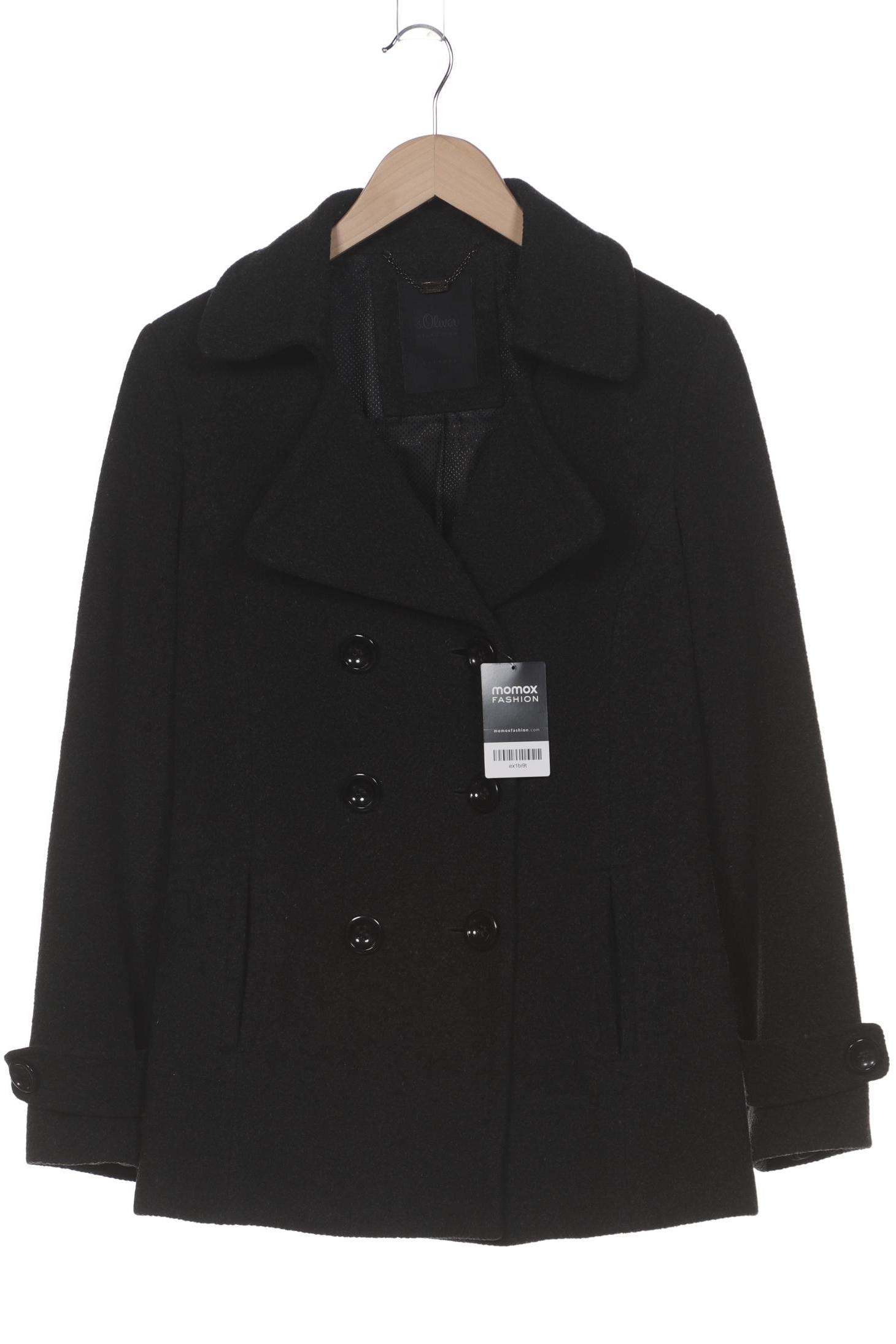 

s.Oliver Selection Damen Mantel, schwarz, Gr. 38