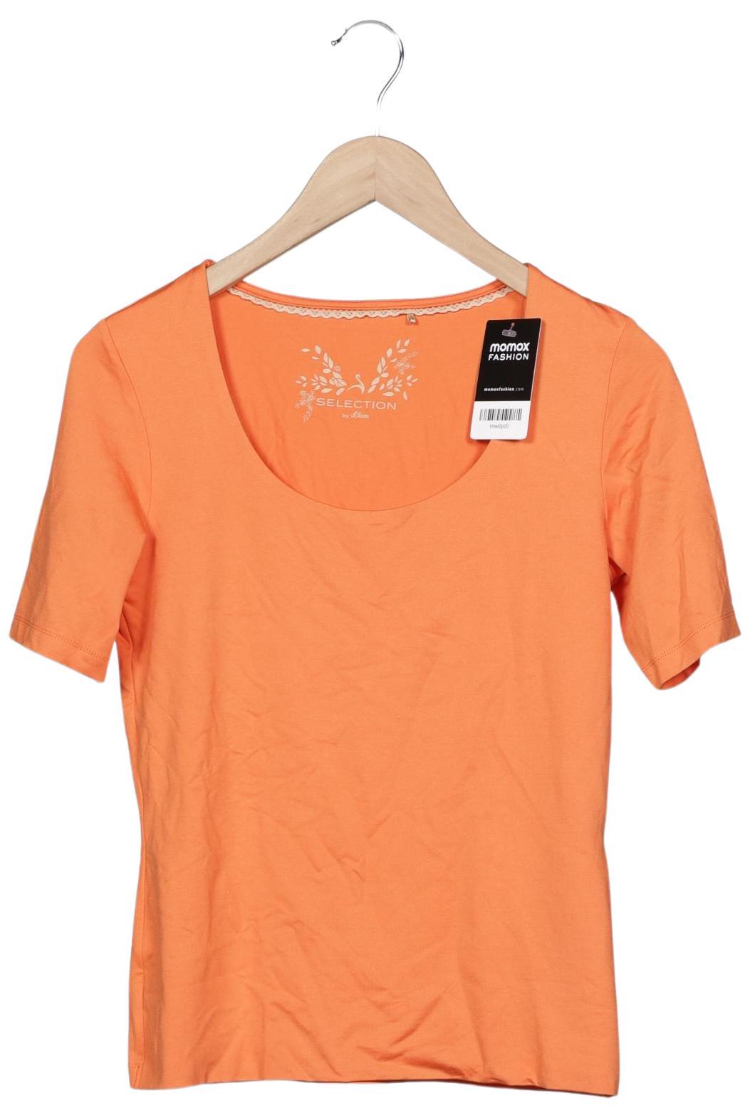 

s.Oliver Selection Damen T-Shirt, orange, Gr. 38